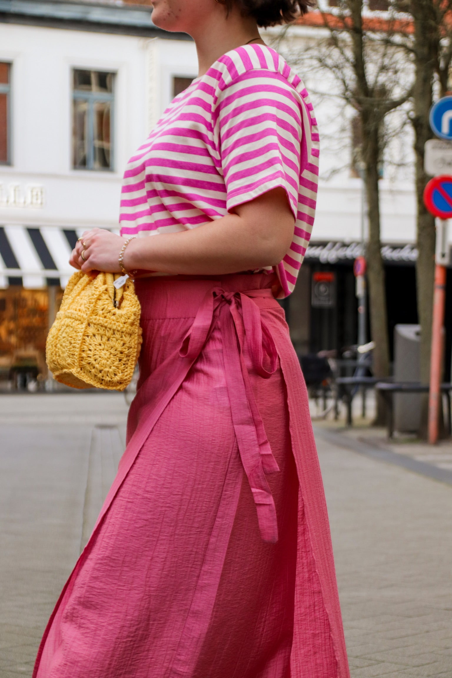 Leila wrap skirt pink