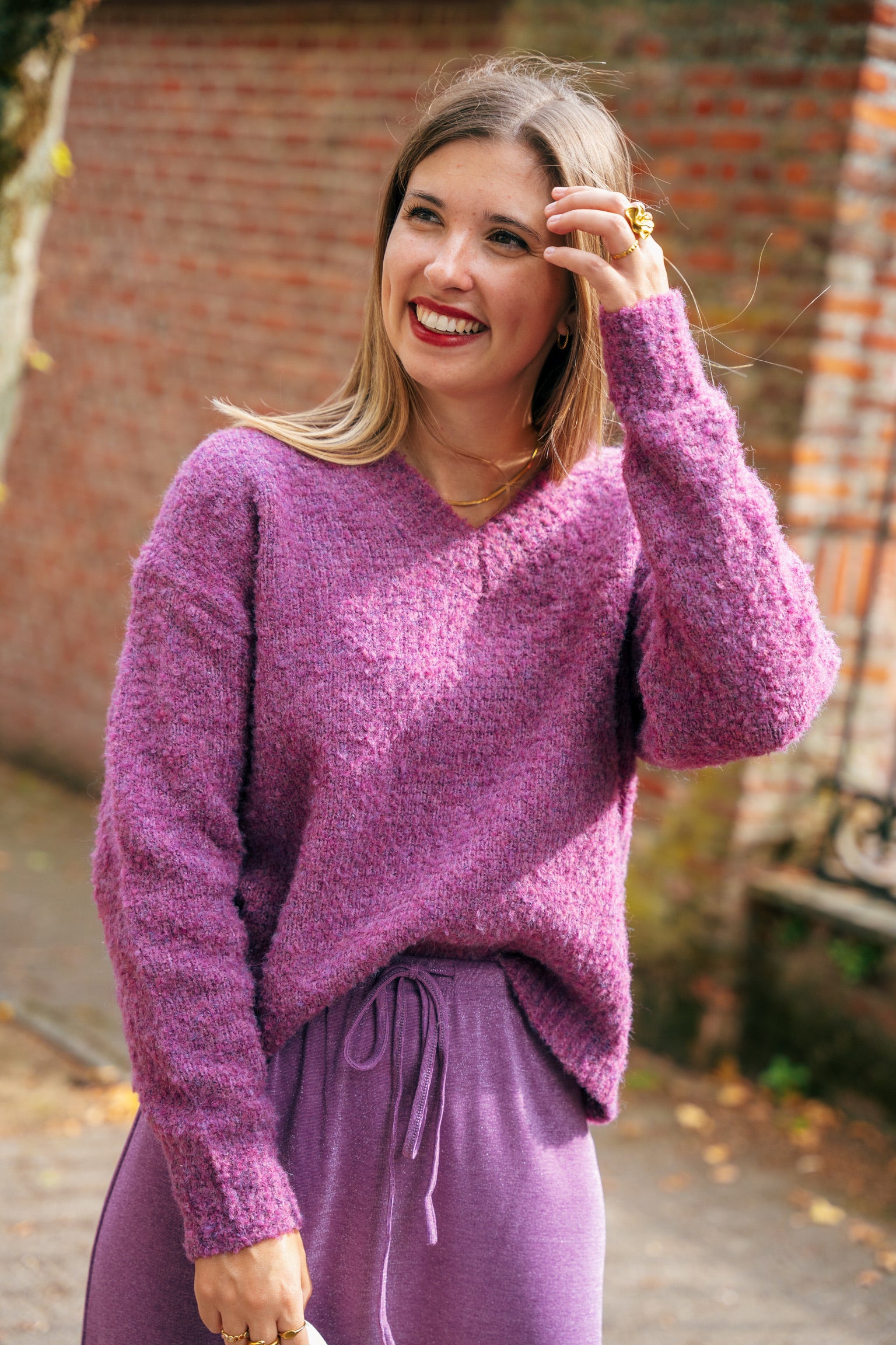 Lena knit purple