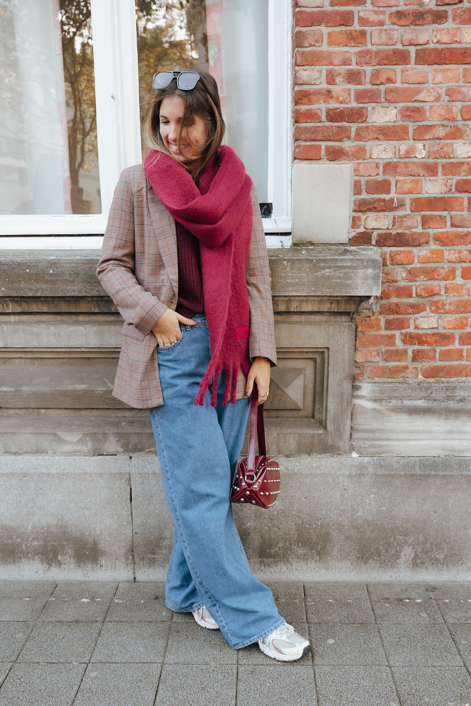 Leslie scarf burgundy