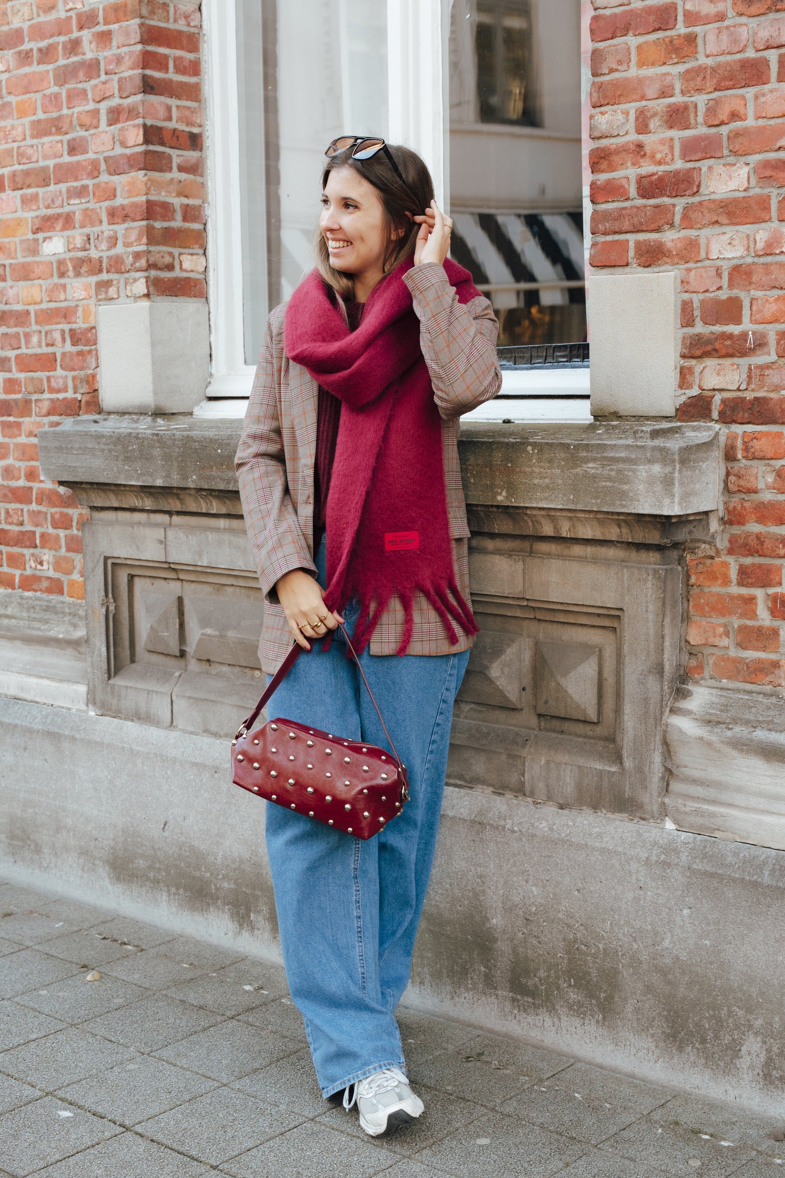 Leslie scarf burgundy