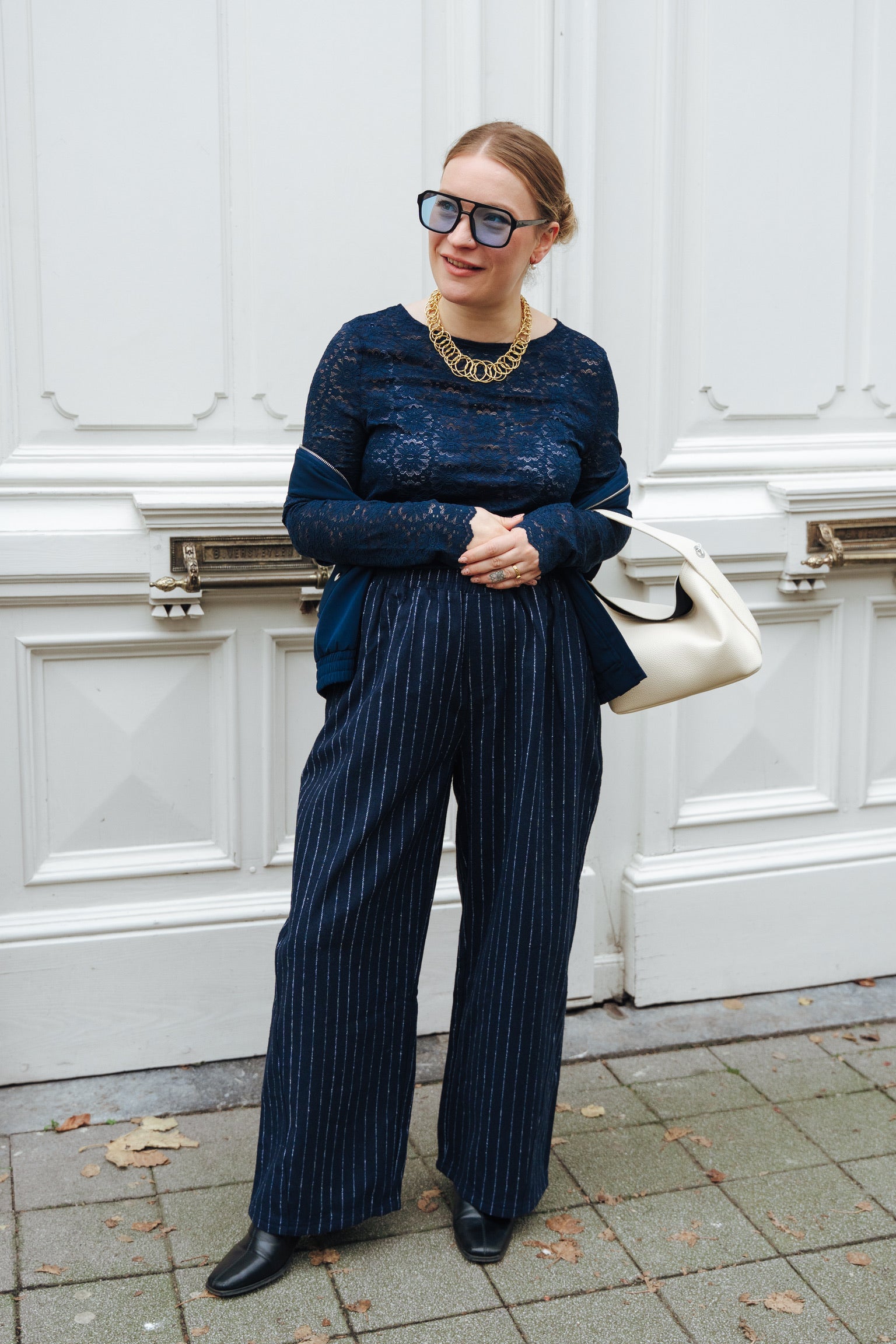 Loiza lace longsleeve navy