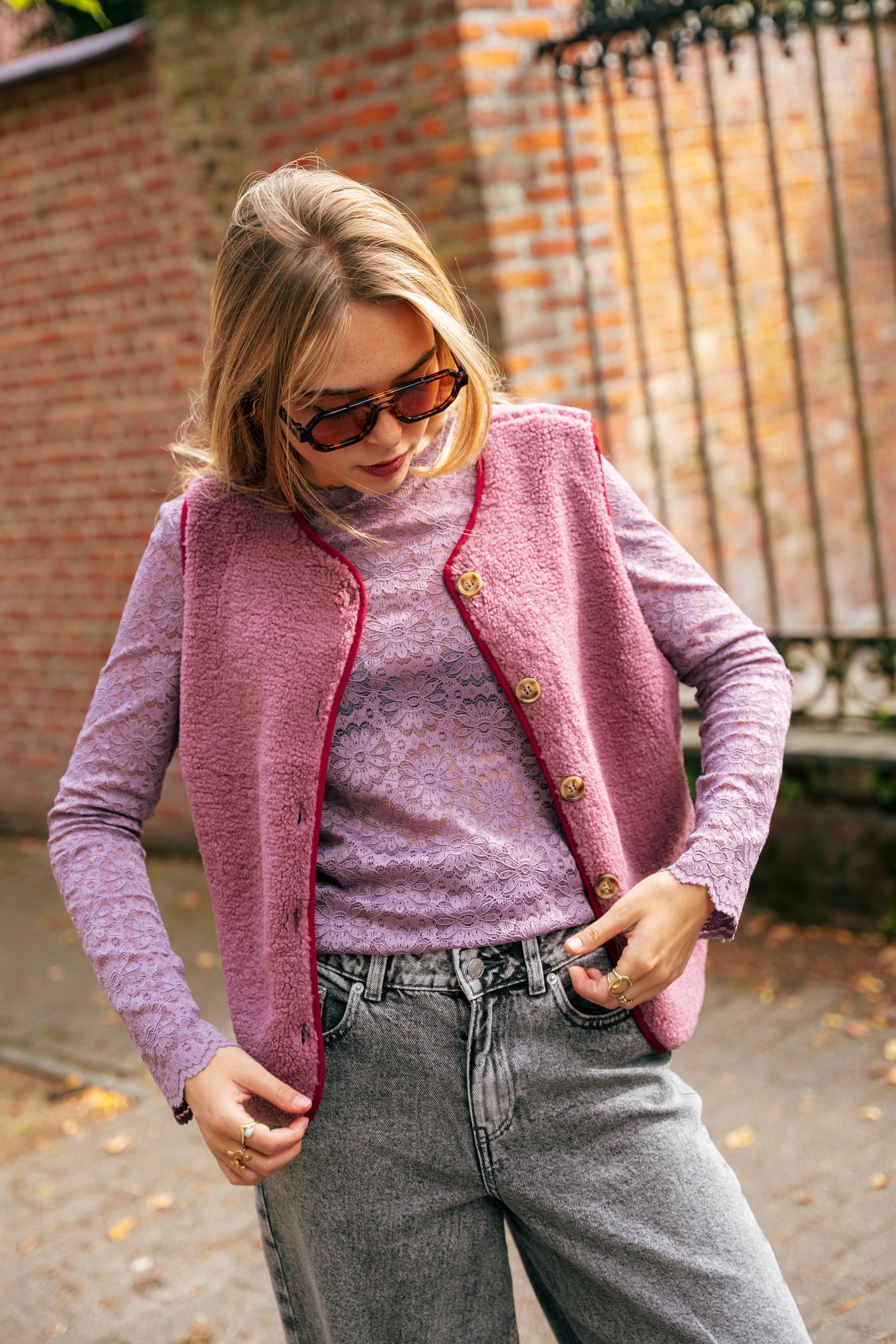 Loiza lace longsleeve purple