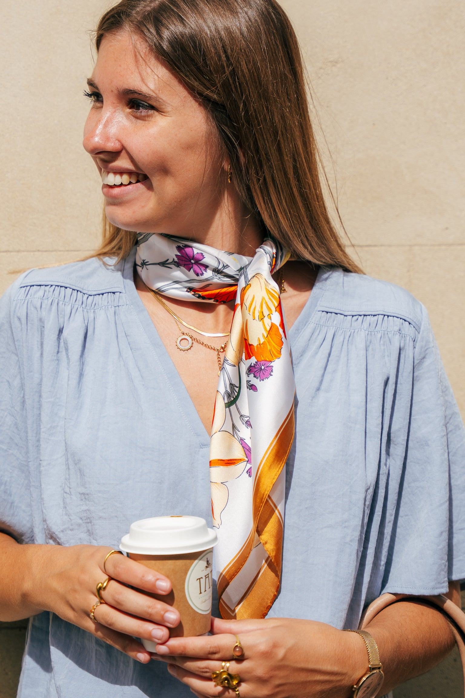 Lumi scarf floral multi