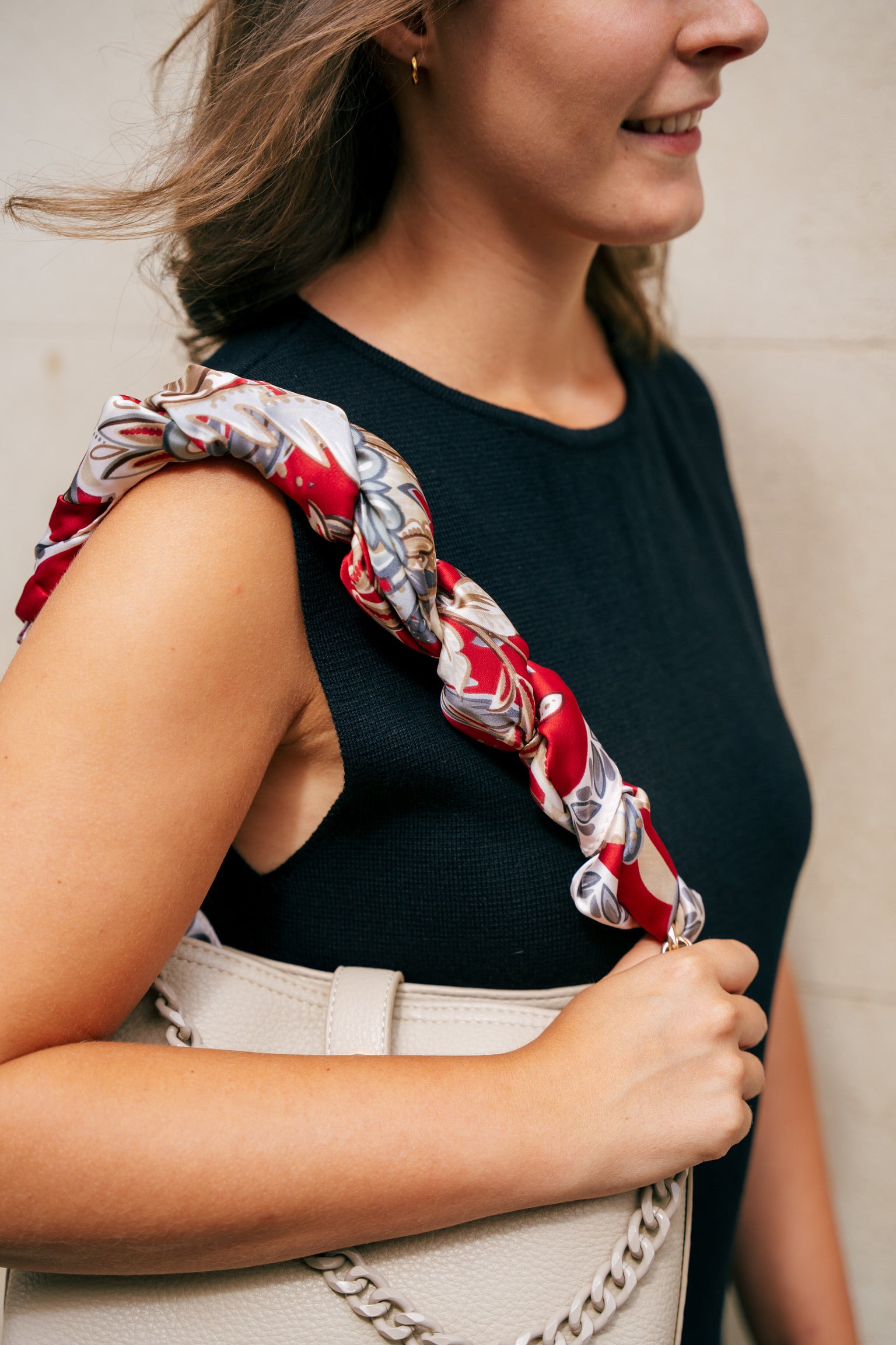 Lumi scarf floral red