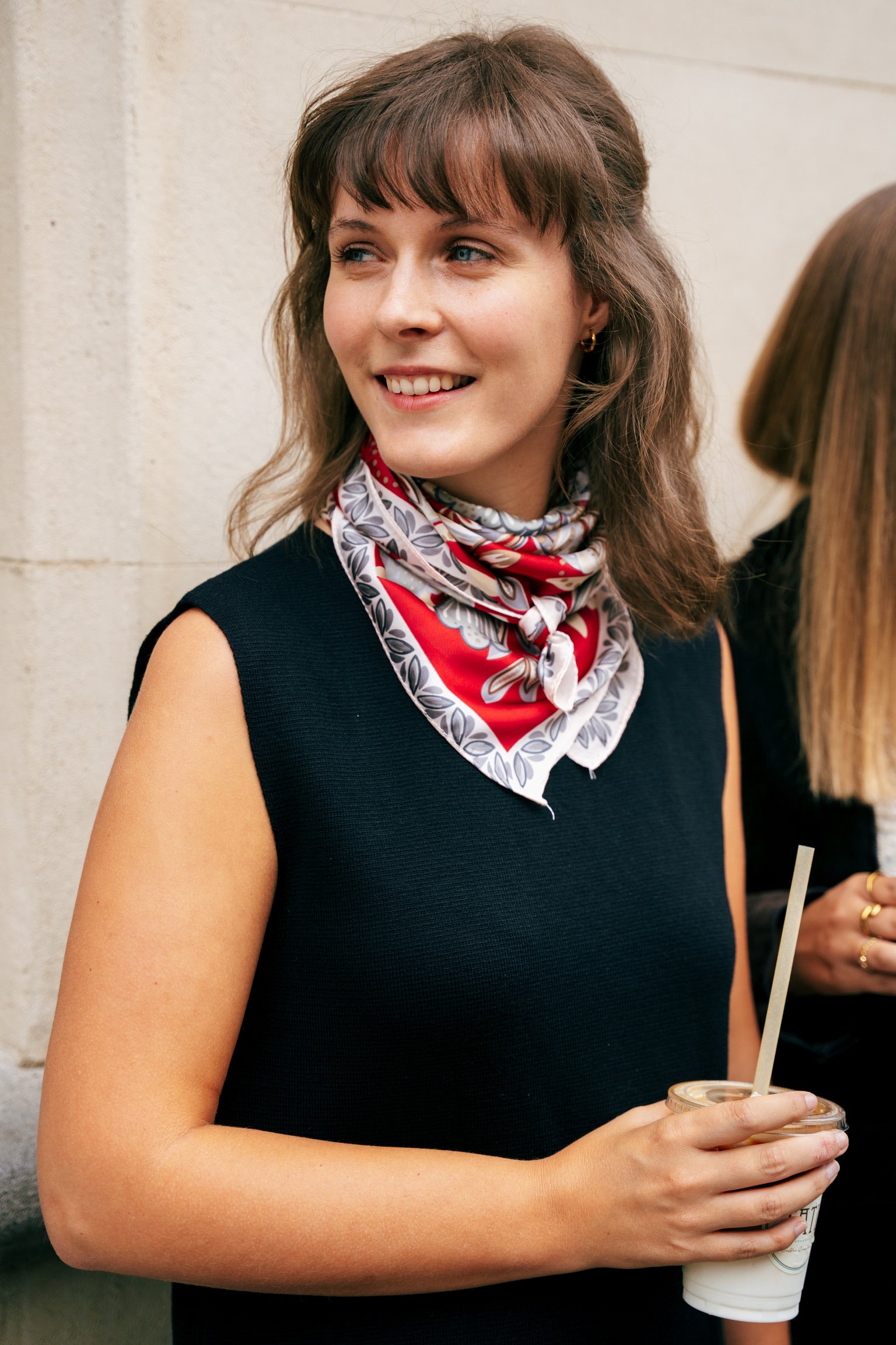 Lumi scarf floral red