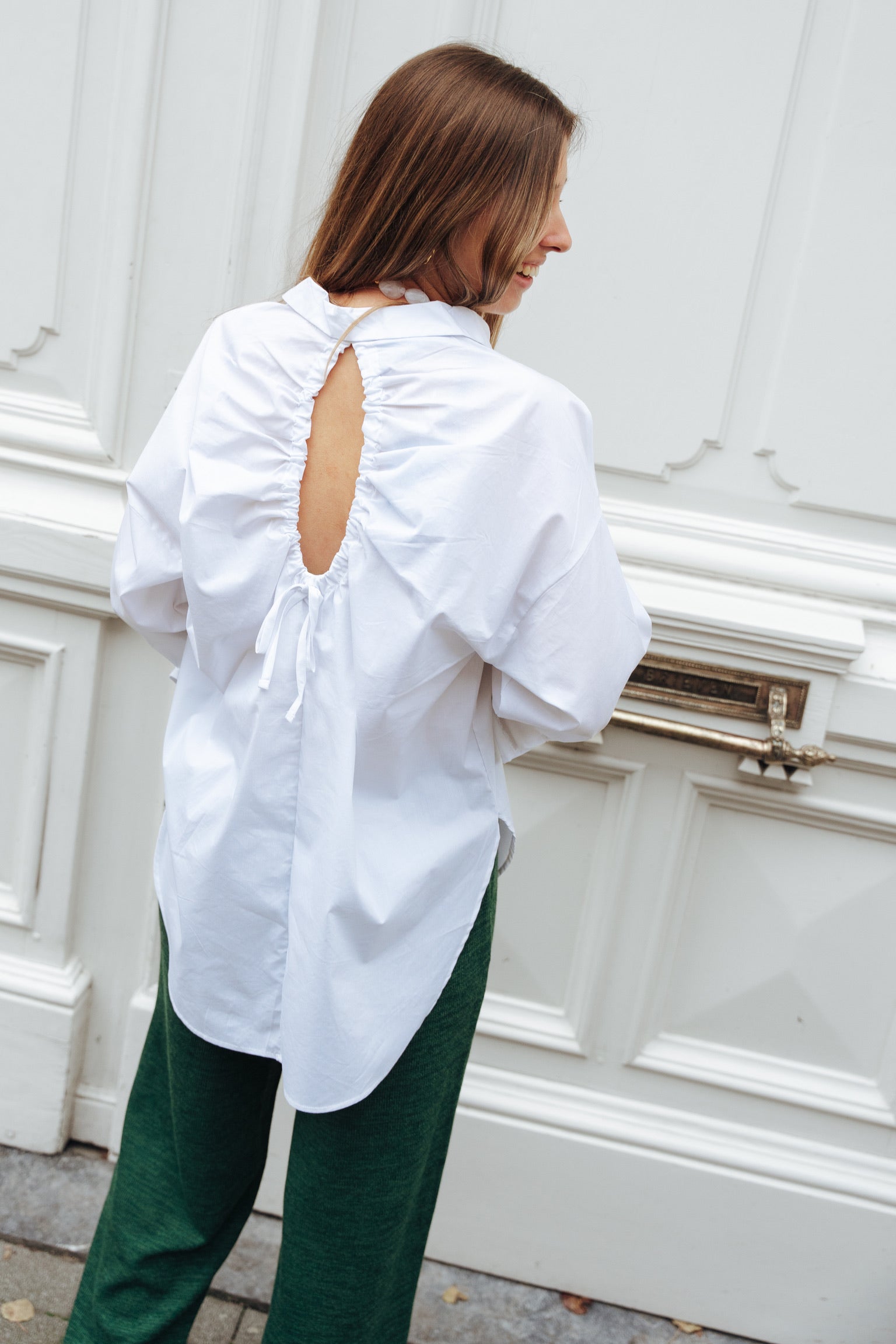 Magna cut-out shirt white