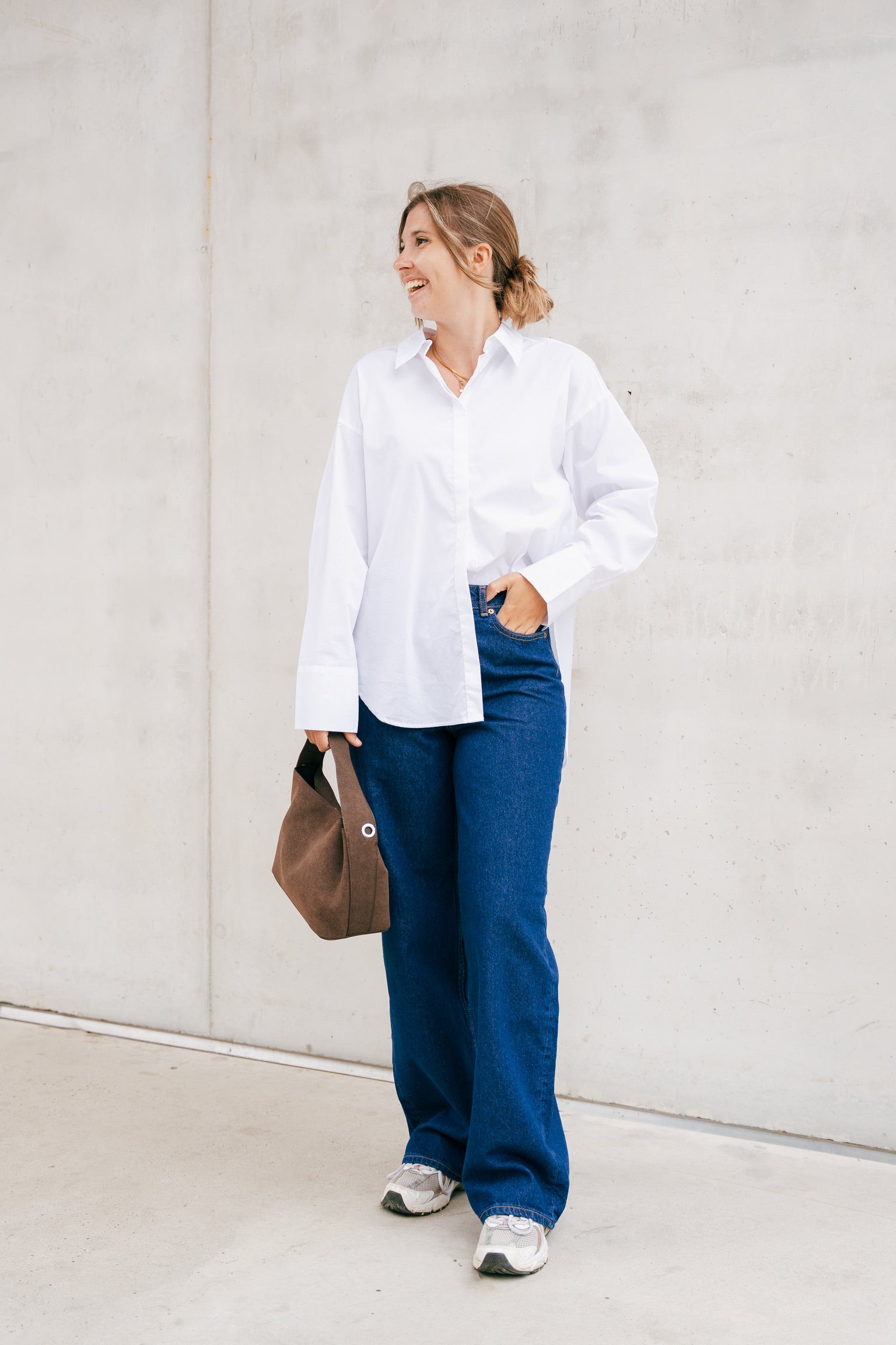 Magna cut-out shirt white