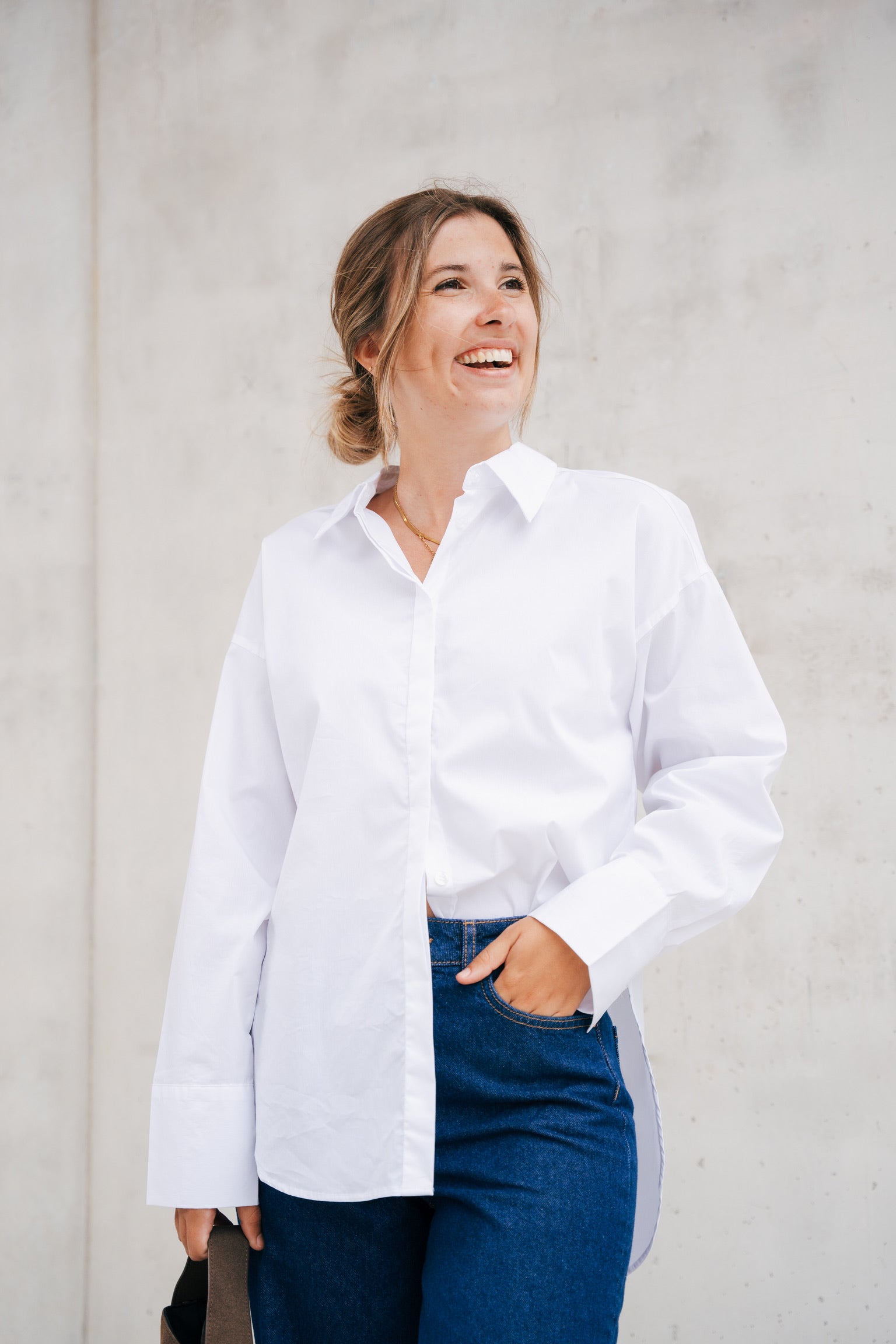 Magna cut-out shirt white