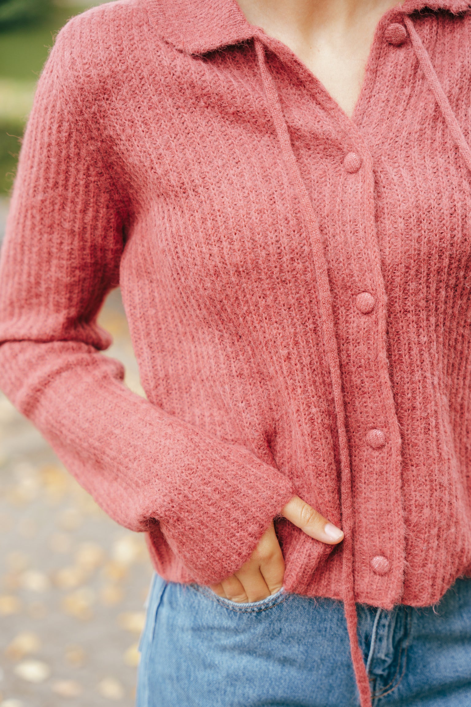 Miep cardigan rust