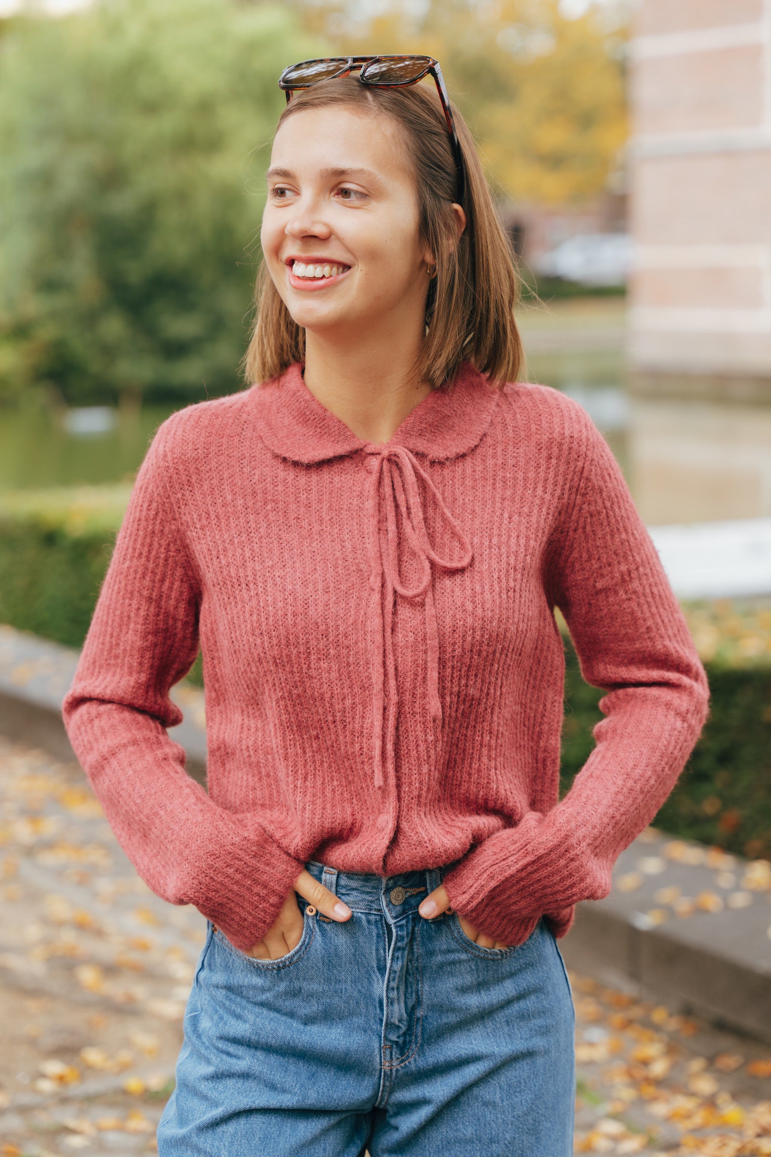 Miep cardigan rust