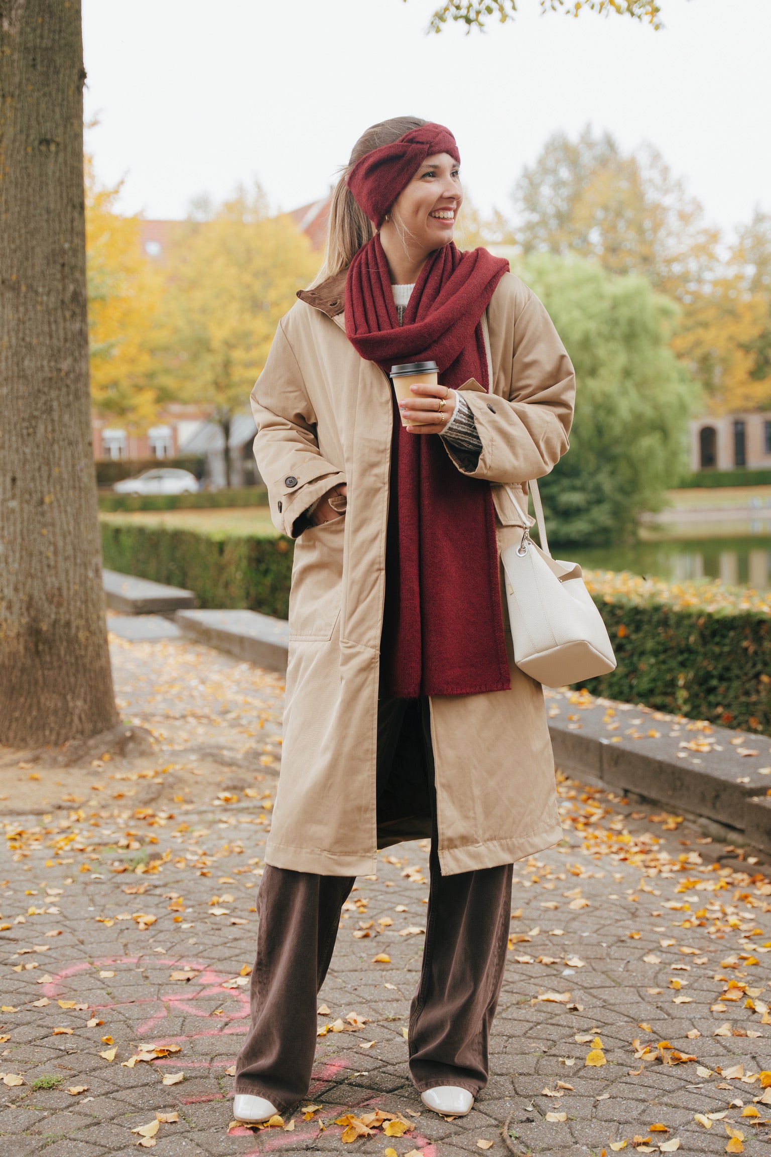 Sanguine scarf burgundy