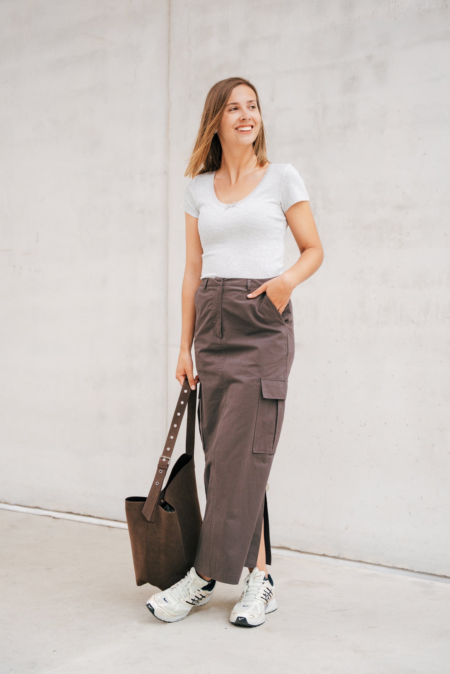 Newyork cargo maxi skirt