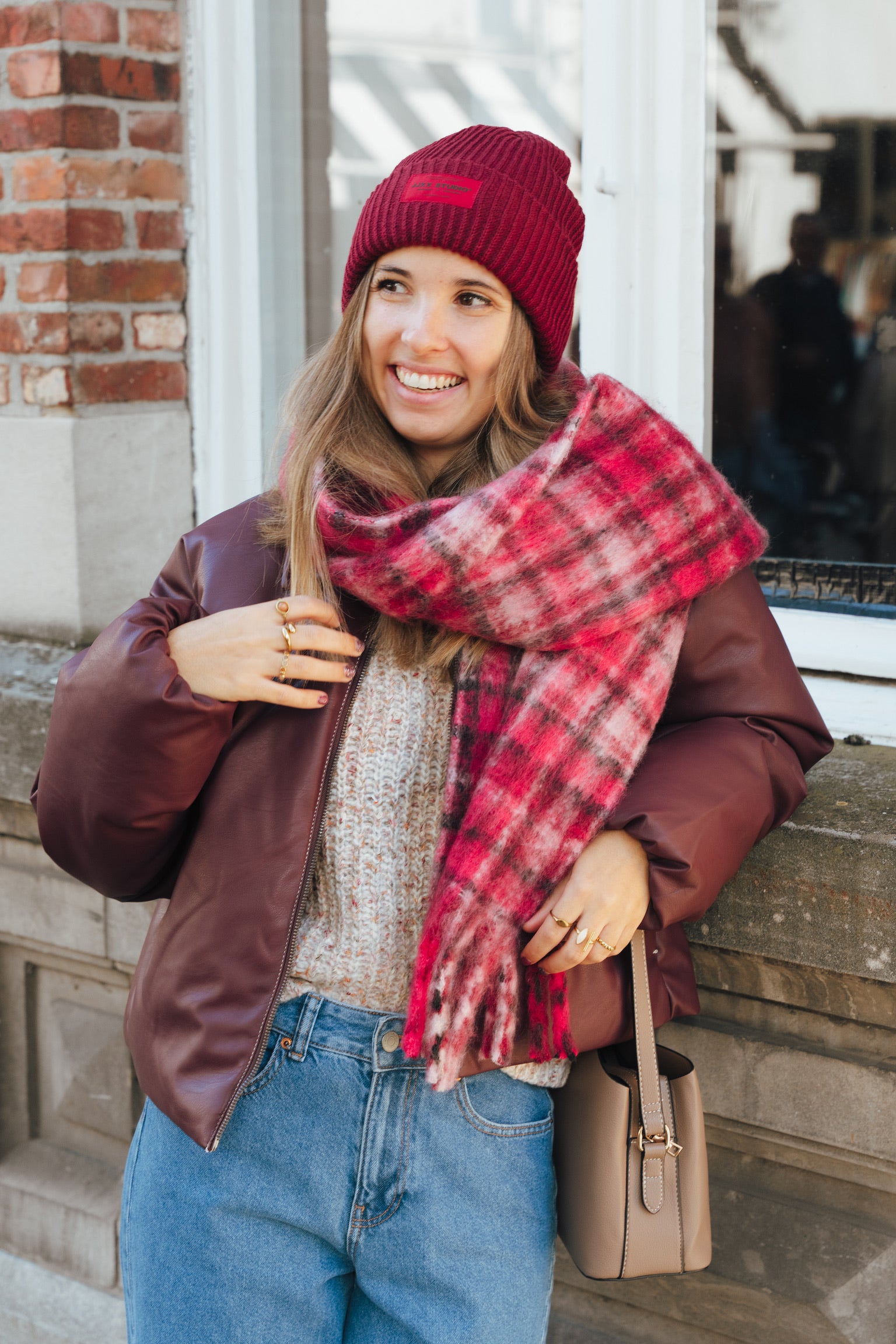 Othelia knit beanie burgundy