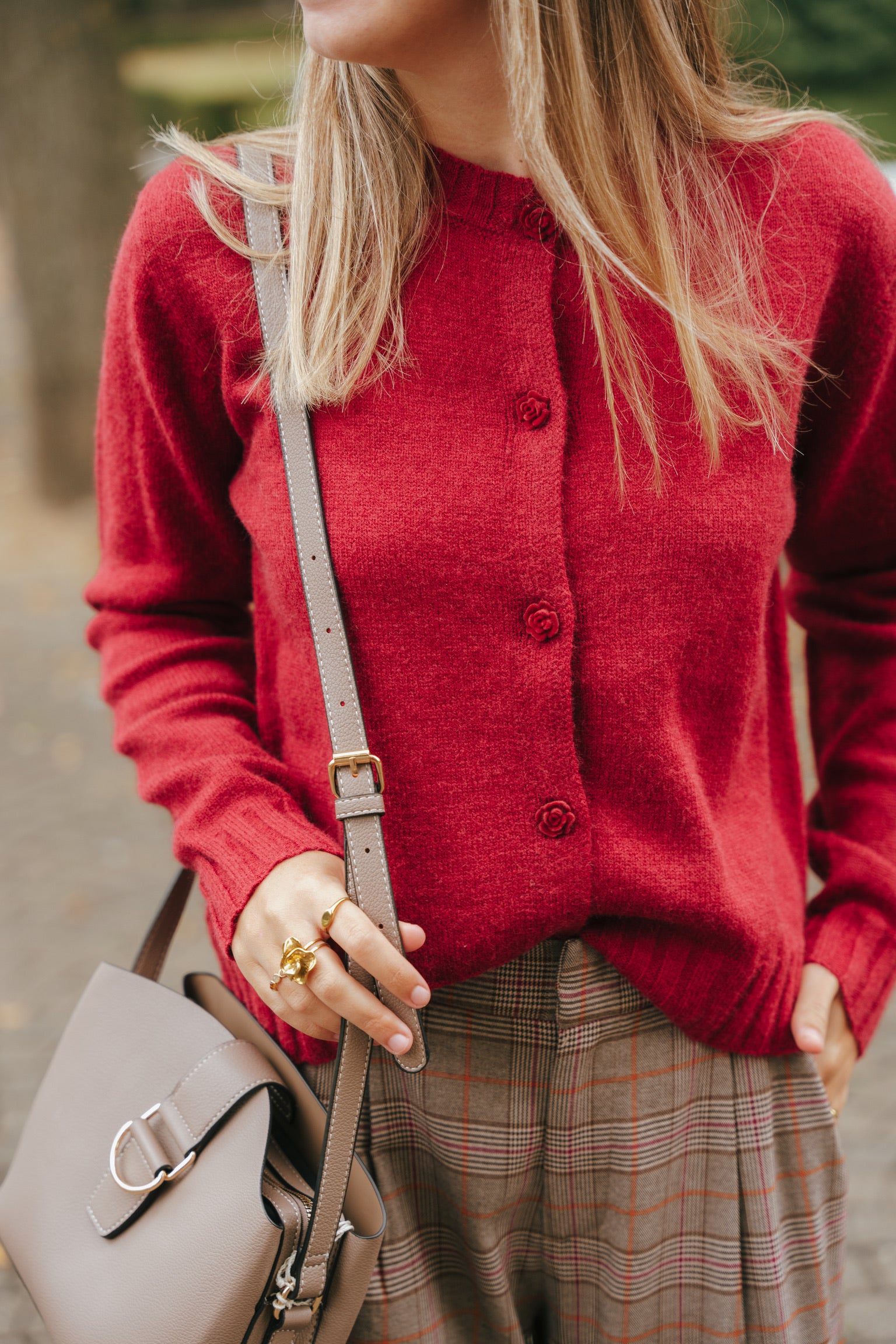 Rosy cardigan burgundy
