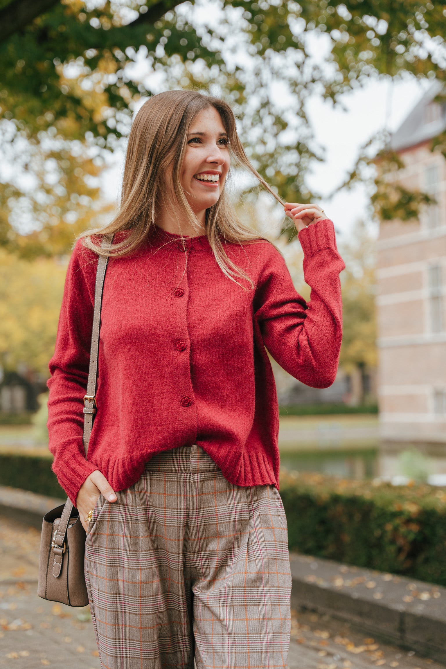Rosy cardigan burgundy