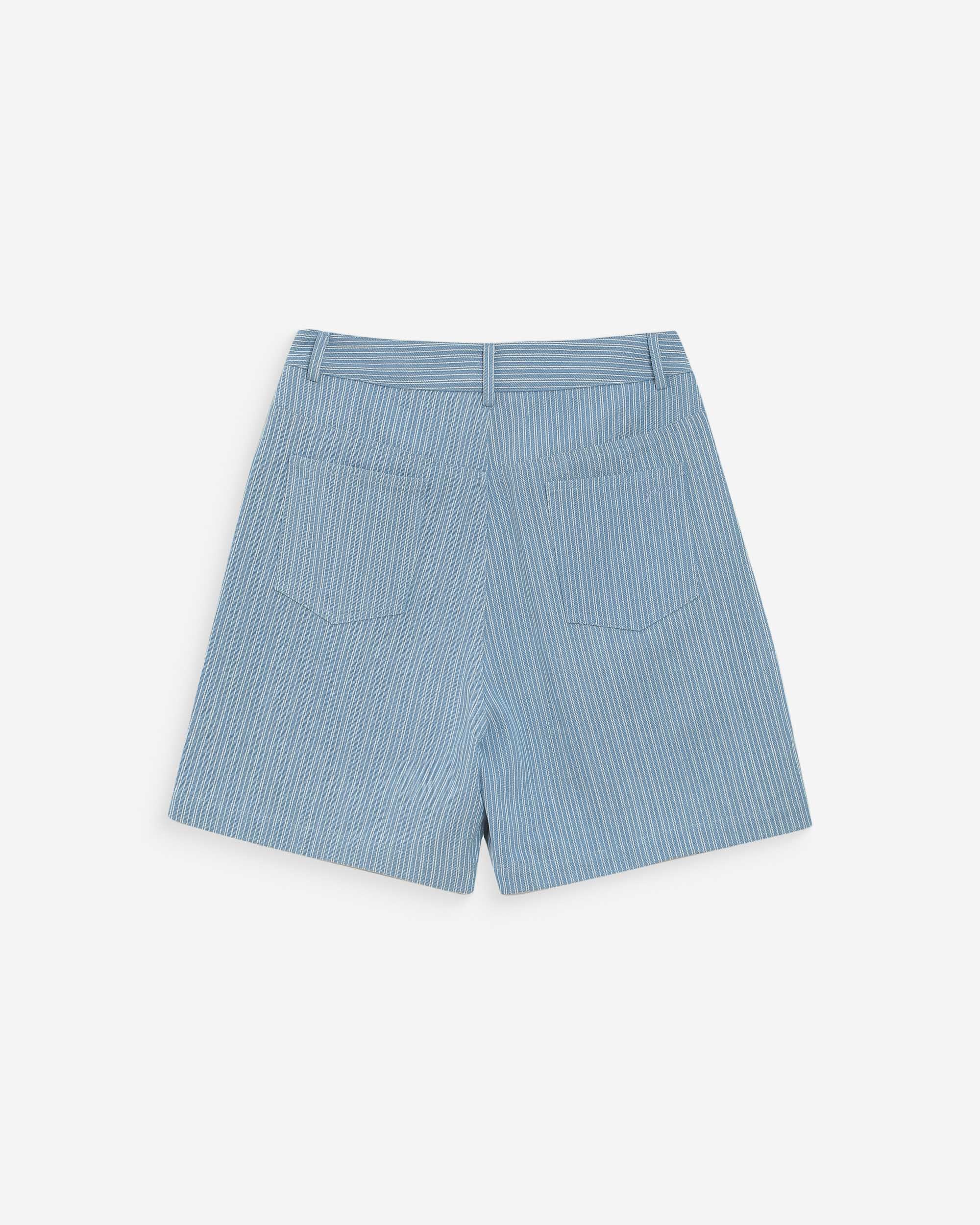 Vars striped denim short