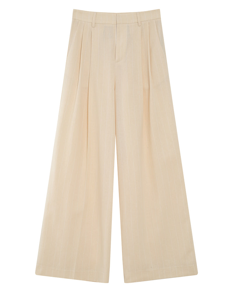Very vanilla striped trousers