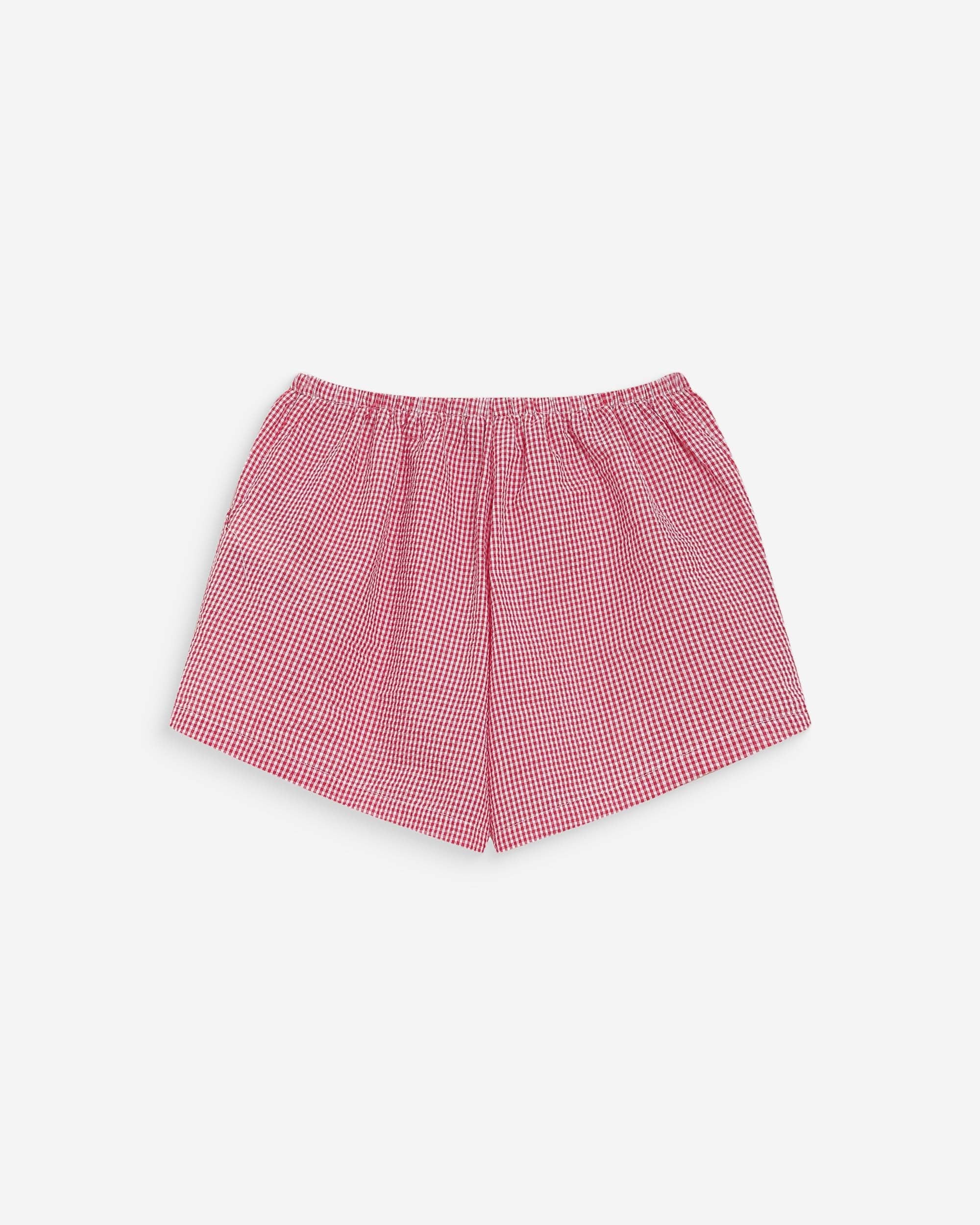 Waylen checked short red