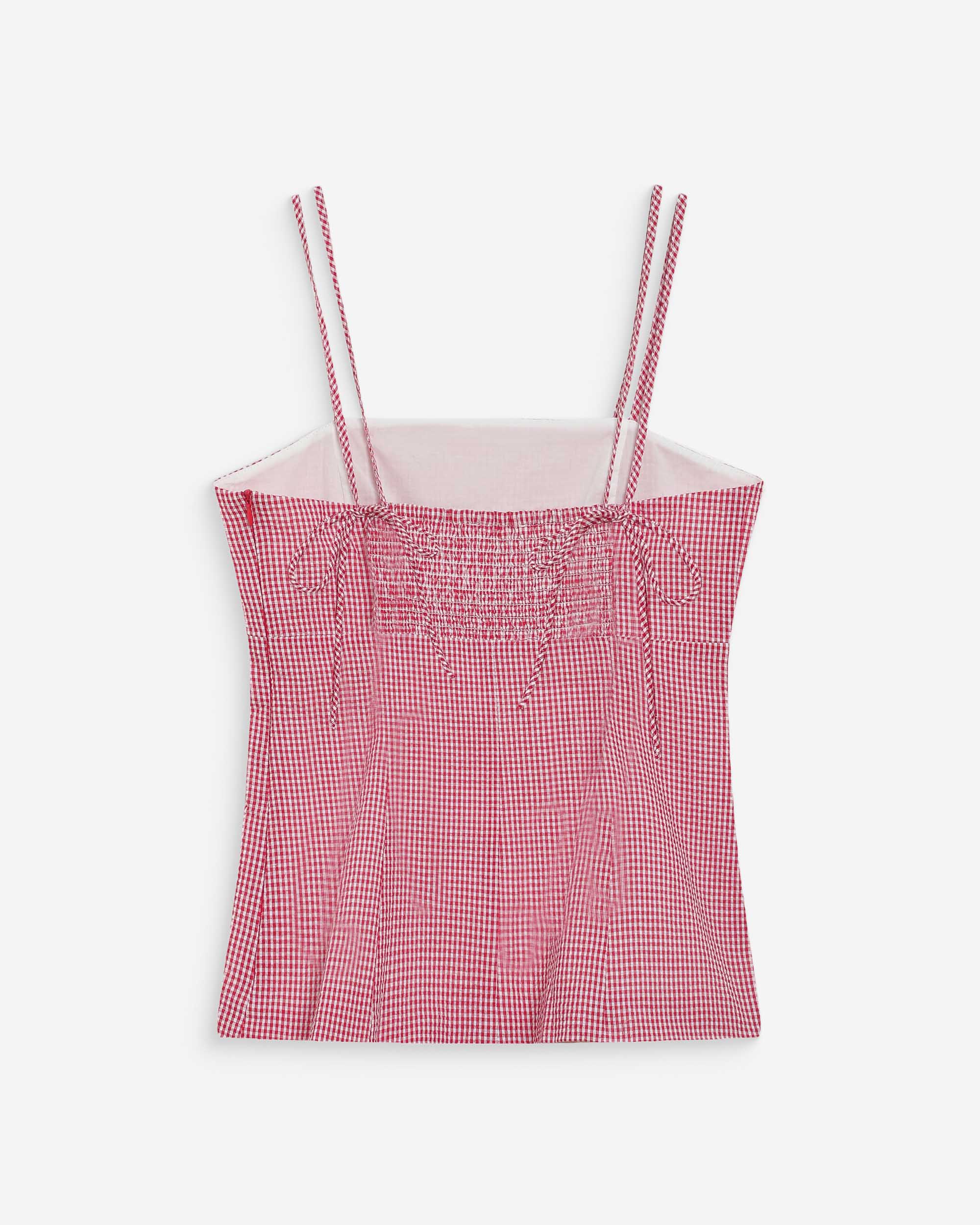 Wynel checked top red