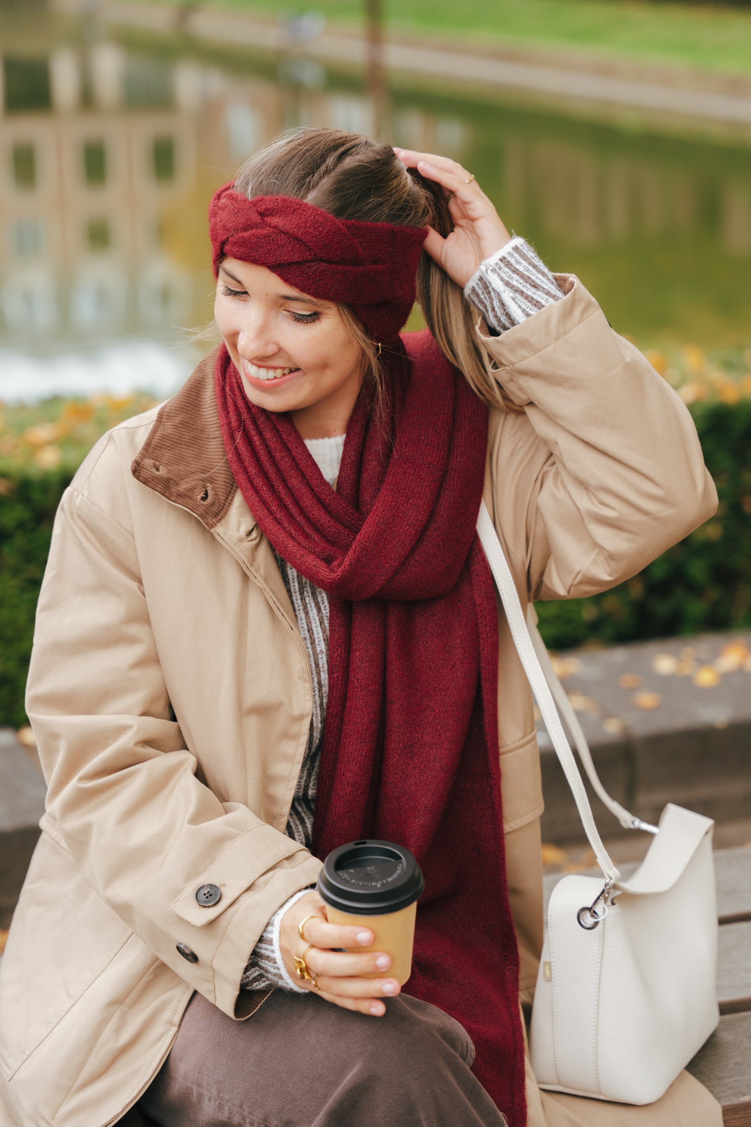 Sana headband burgundy