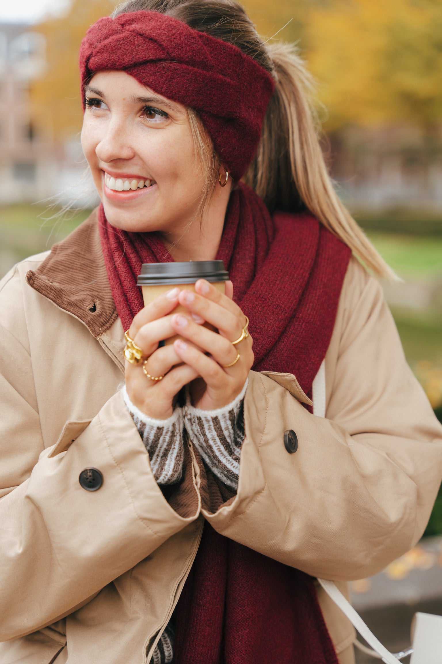 Sana headband burgundy