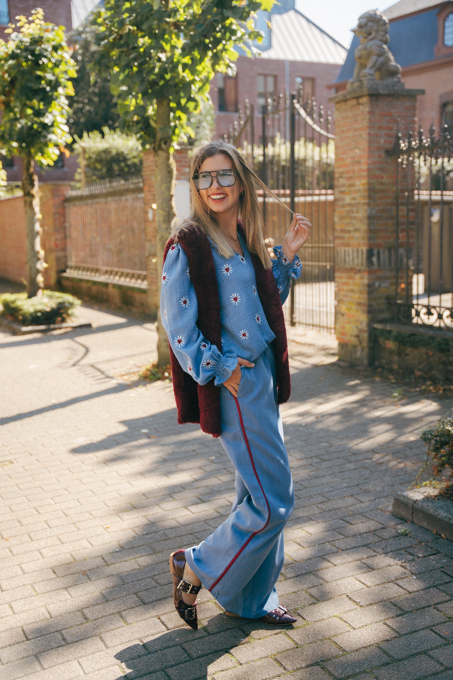 Sasha gilet burgundy