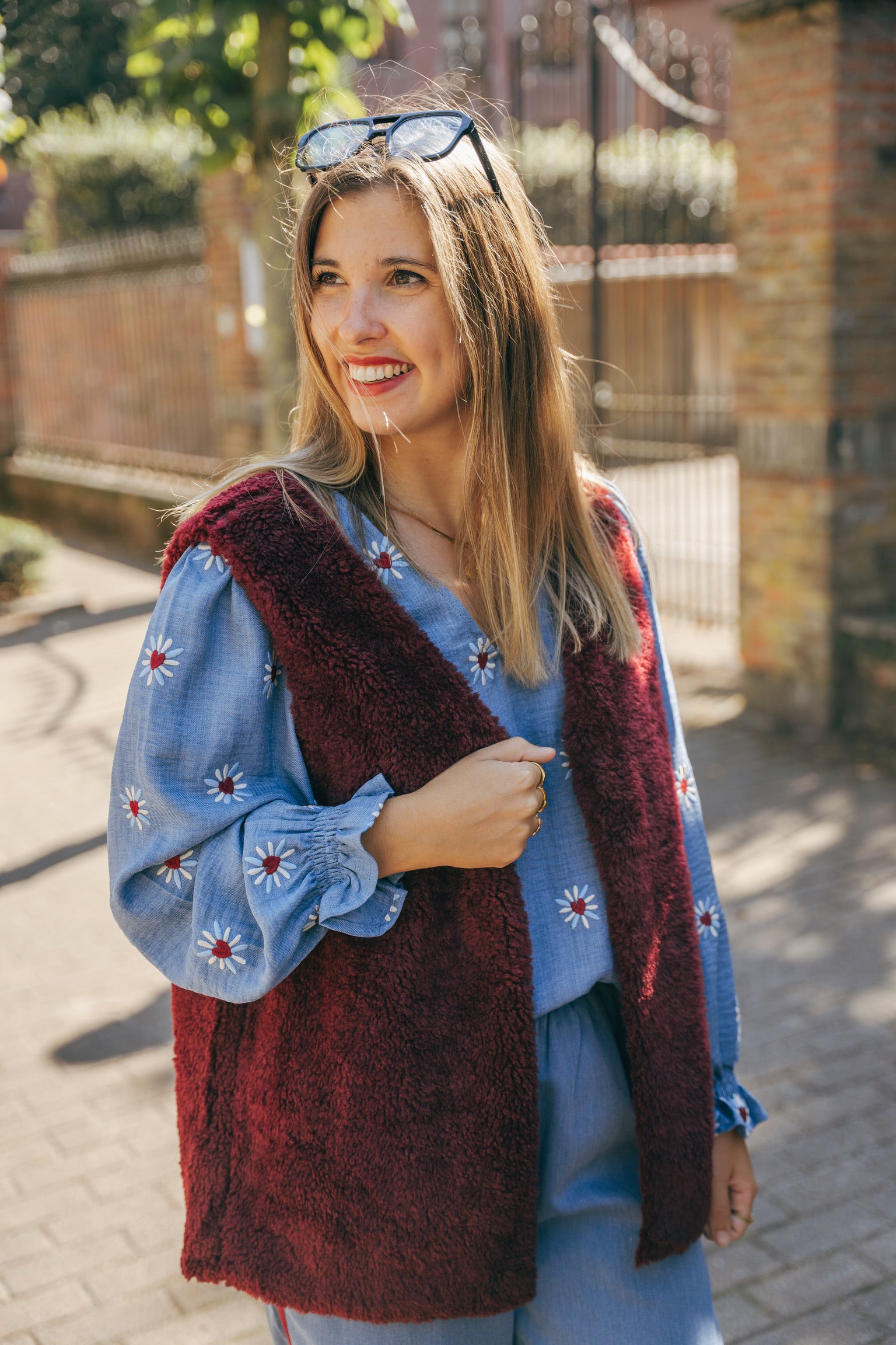 Sasha gilet burgundy