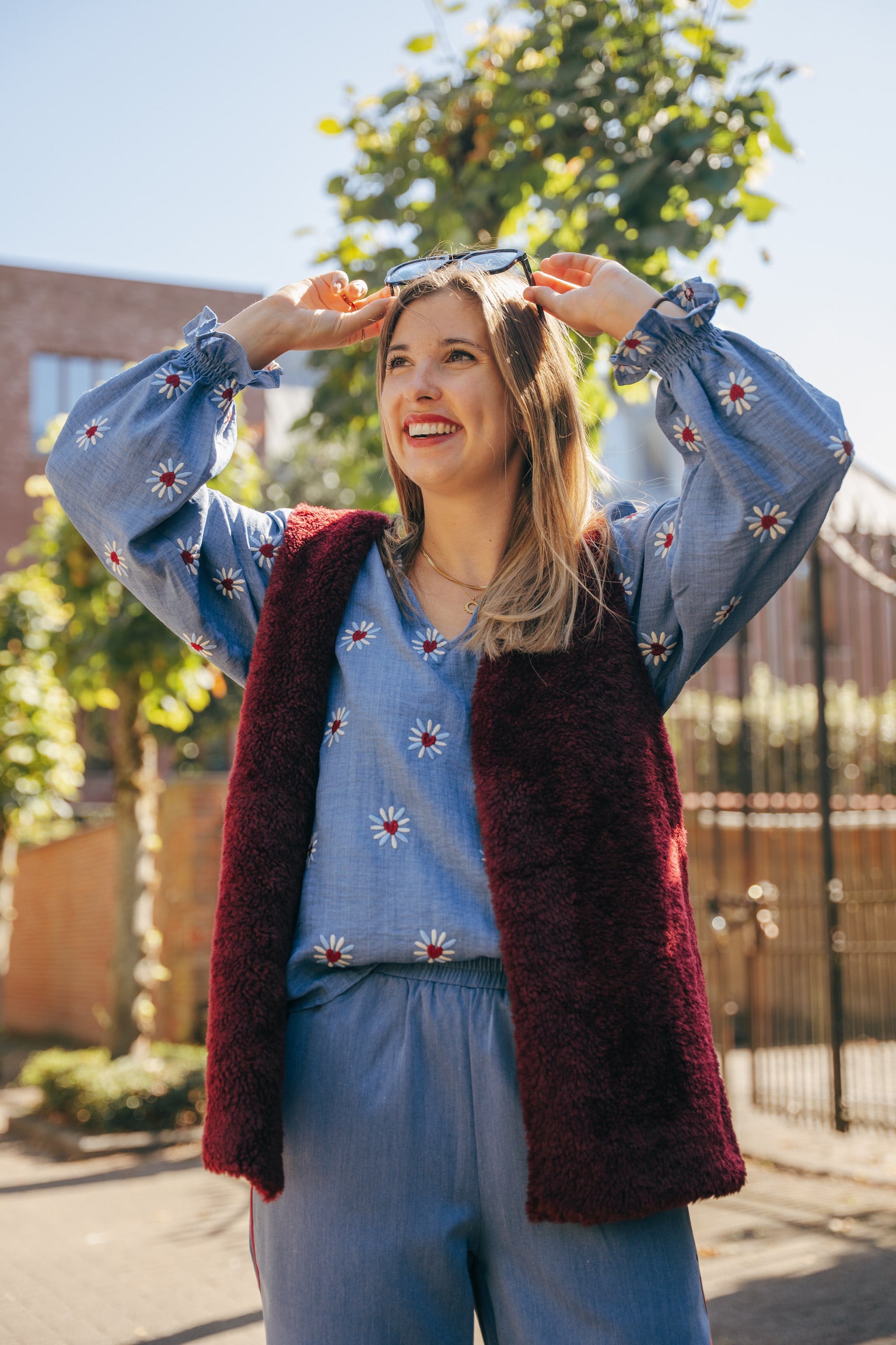 Sasha gilet burgundy