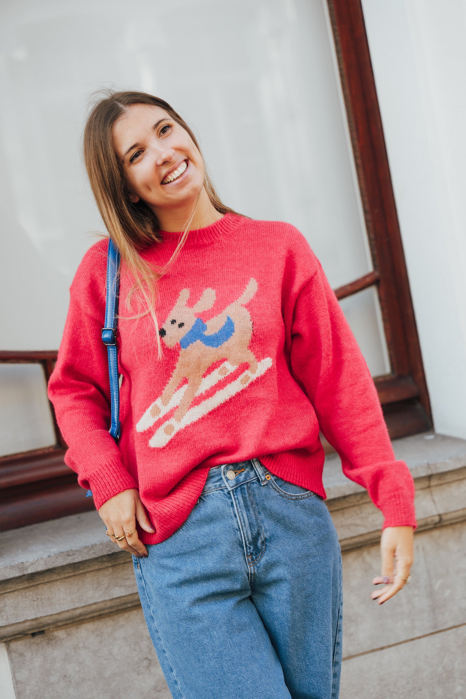 Ski Terrier knit red