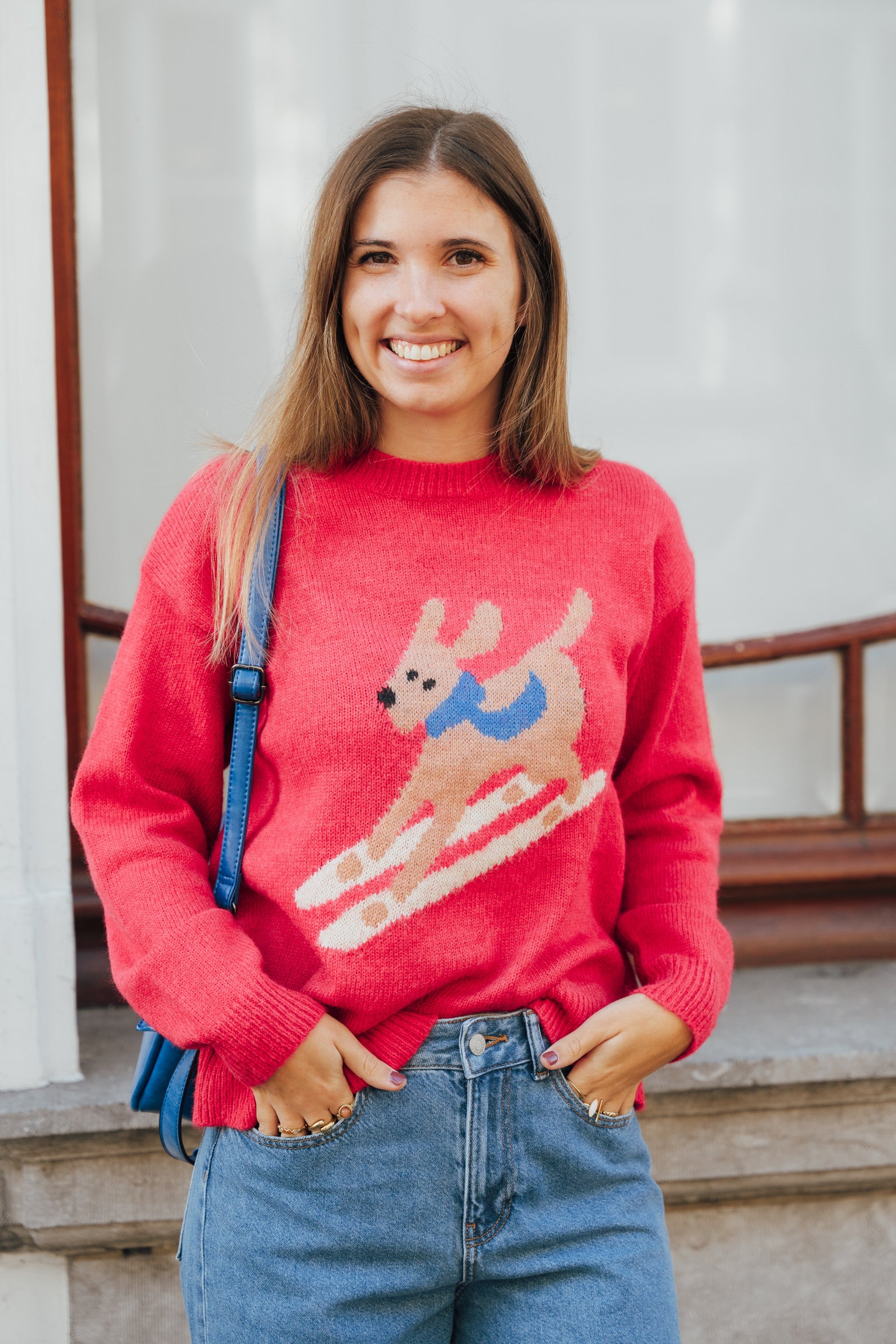 Ski Terrier knit red