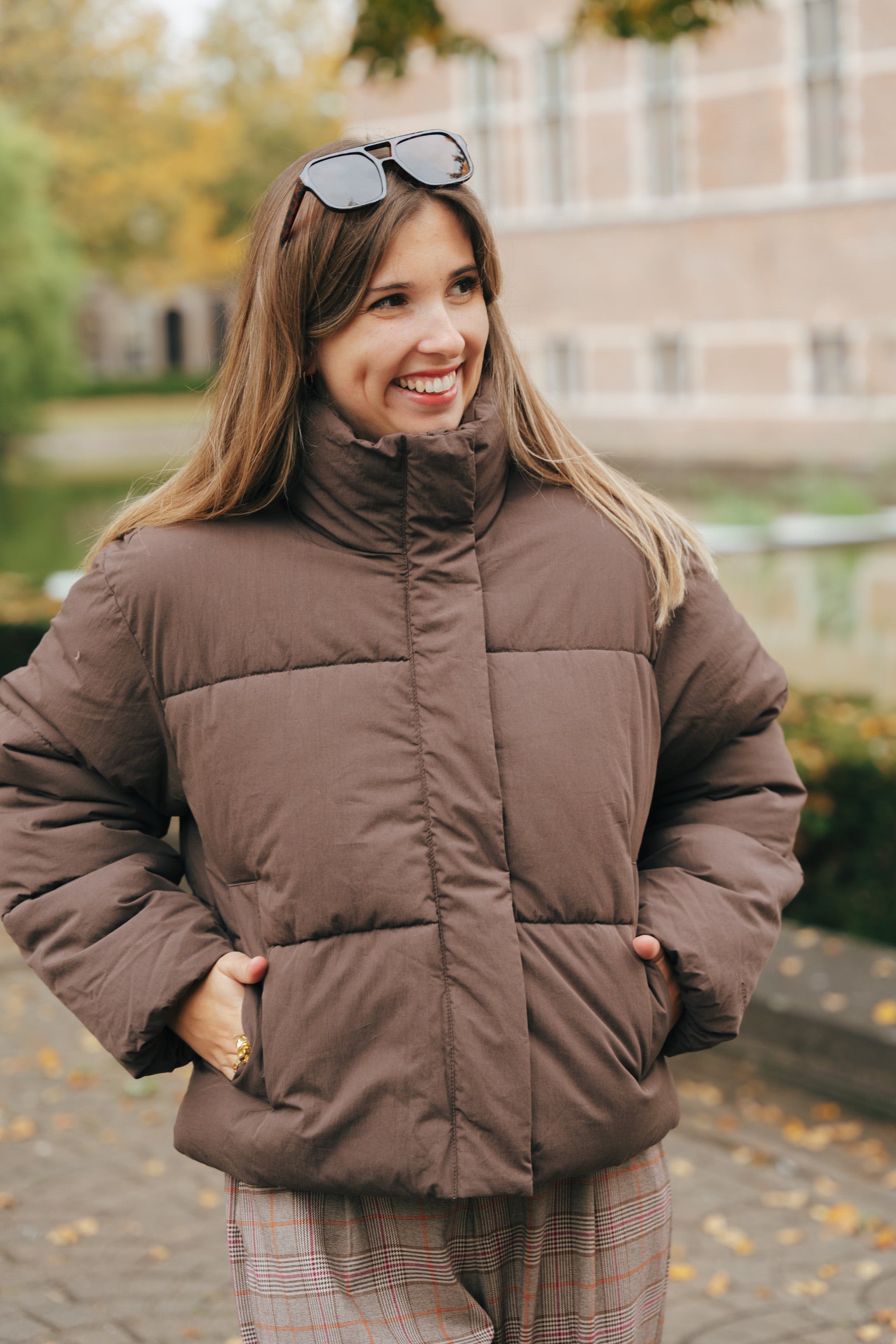 Sonic puffer jacket brown