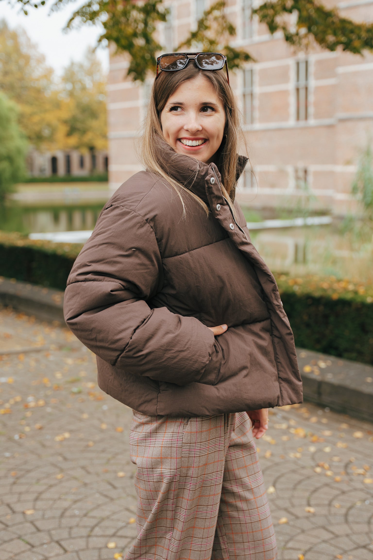 Sonic puffer jacket brown