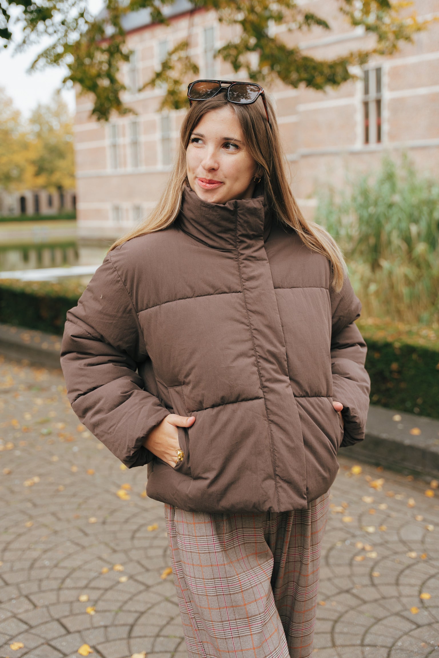 Sonic puffer jacket brown