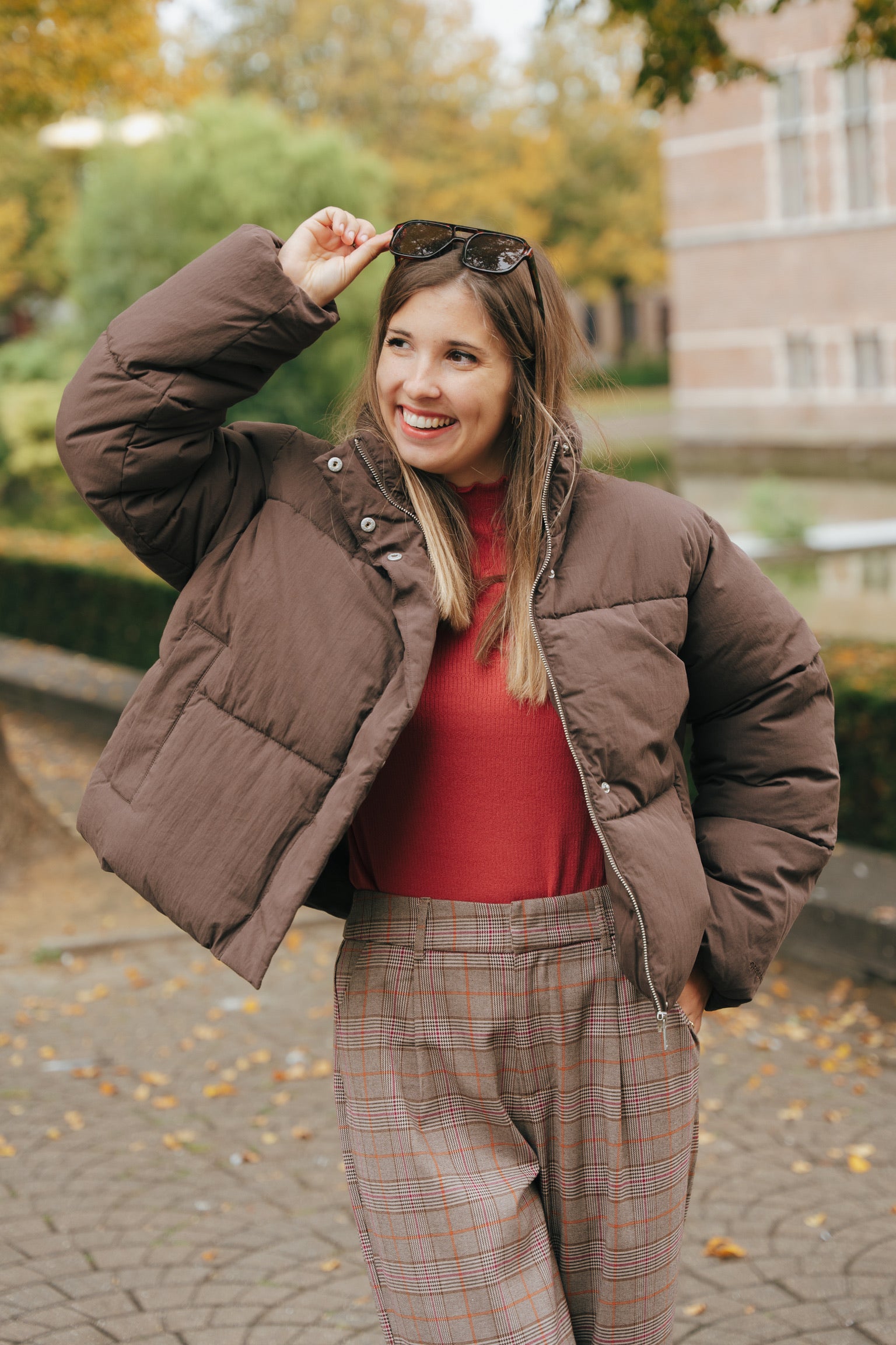 Sonic puffer jacket brown