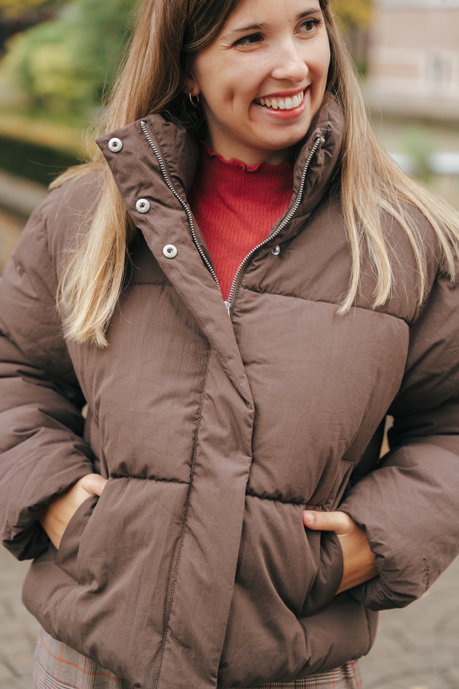 Sonic puffer jacket brown