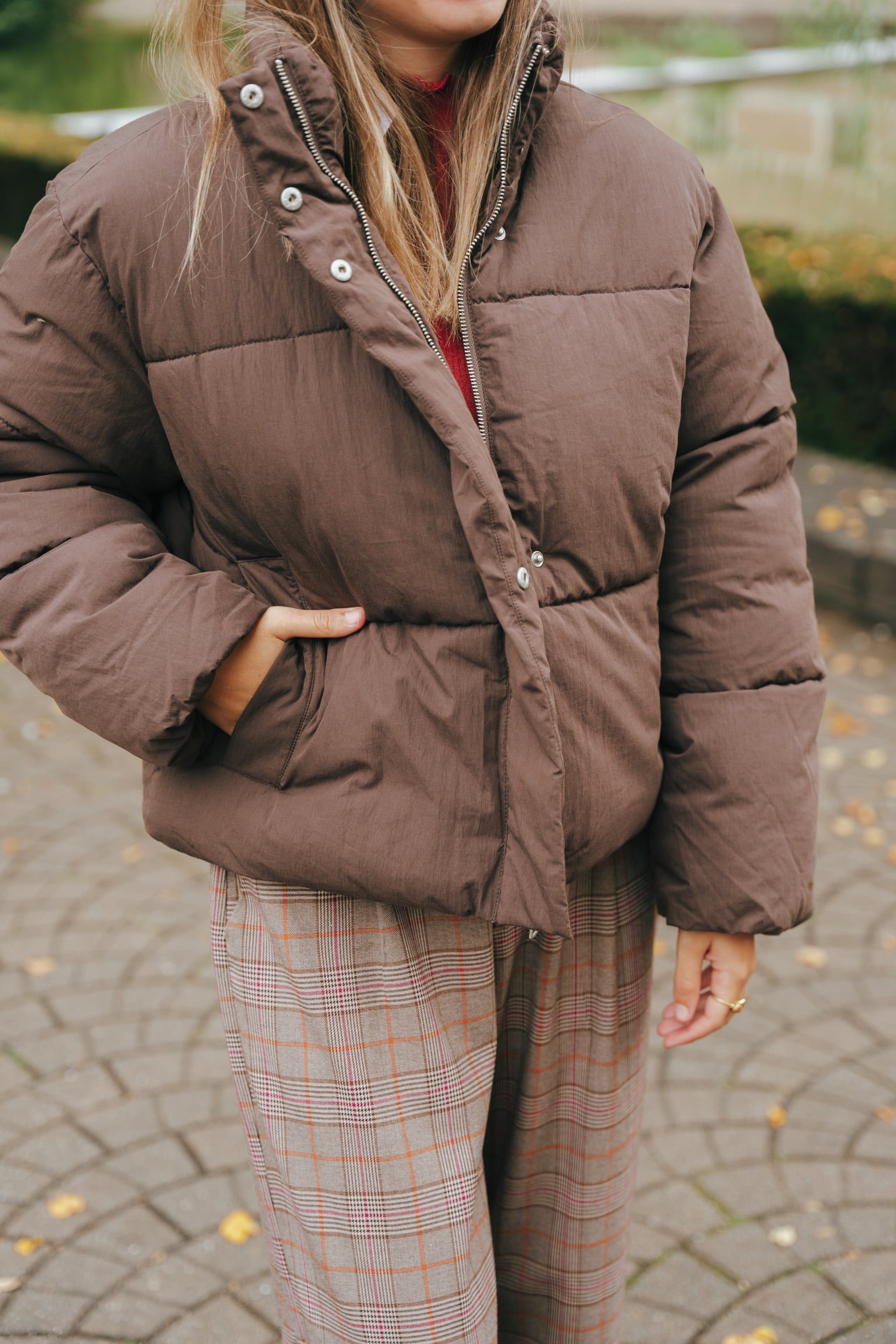 Sonic puffer jacket brown