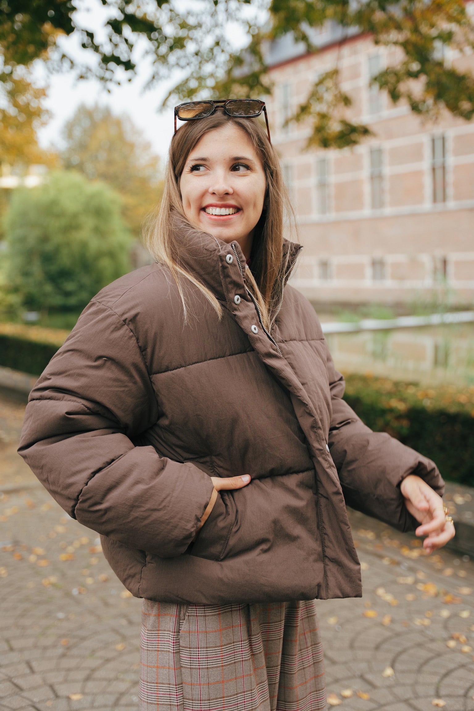 Sonic puffer jacket brown