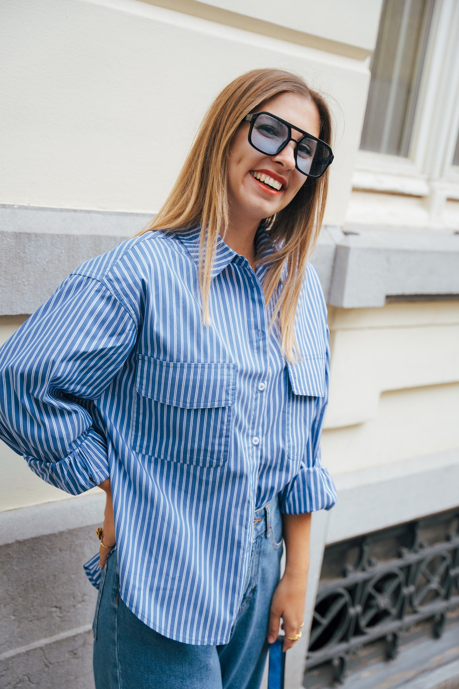 Sorbet striped shirt blue