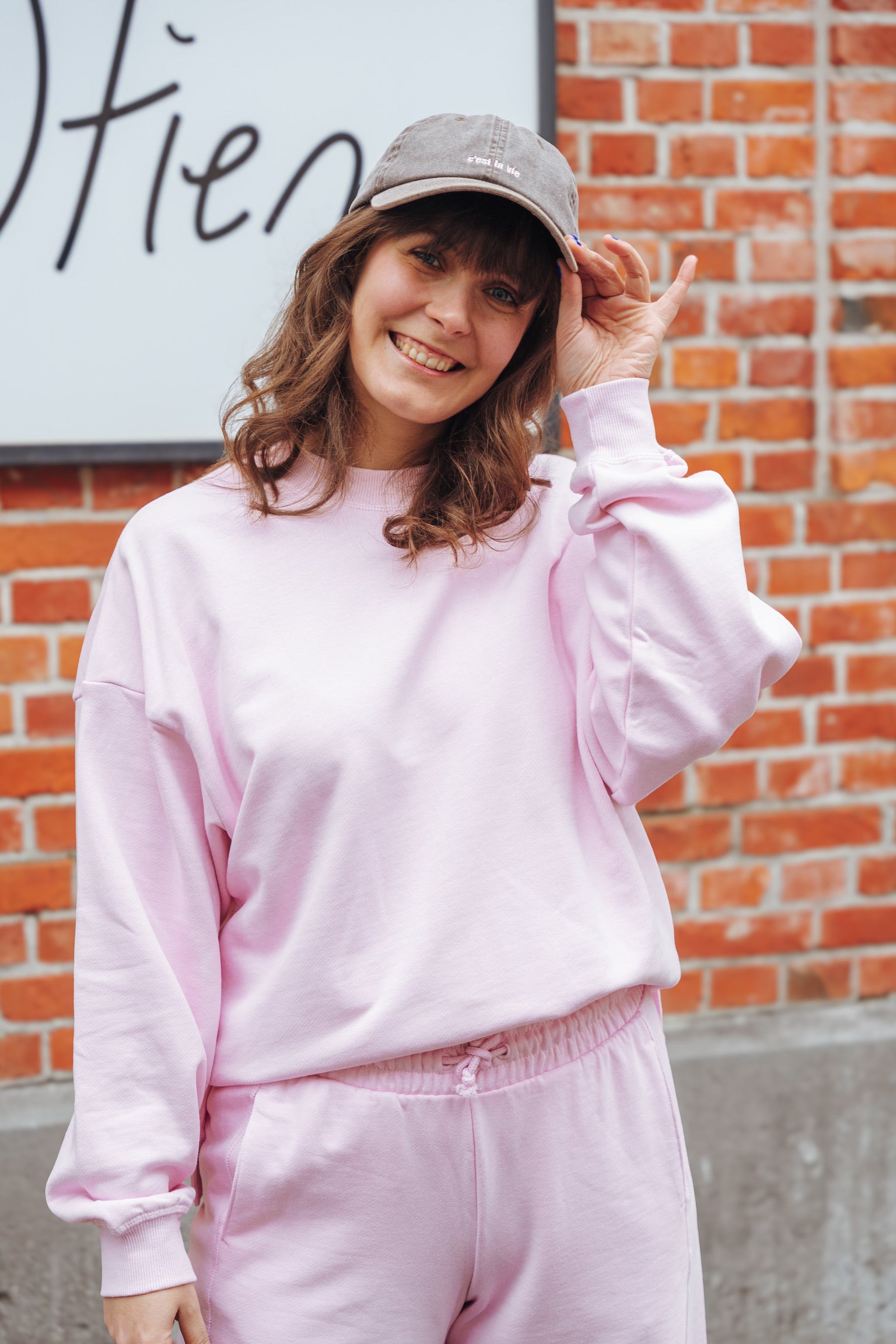 Cora oversized sweater pink