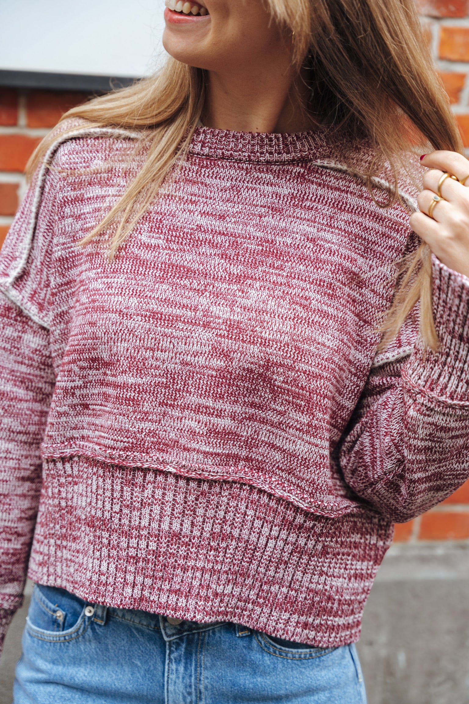 Tess knit burgundy