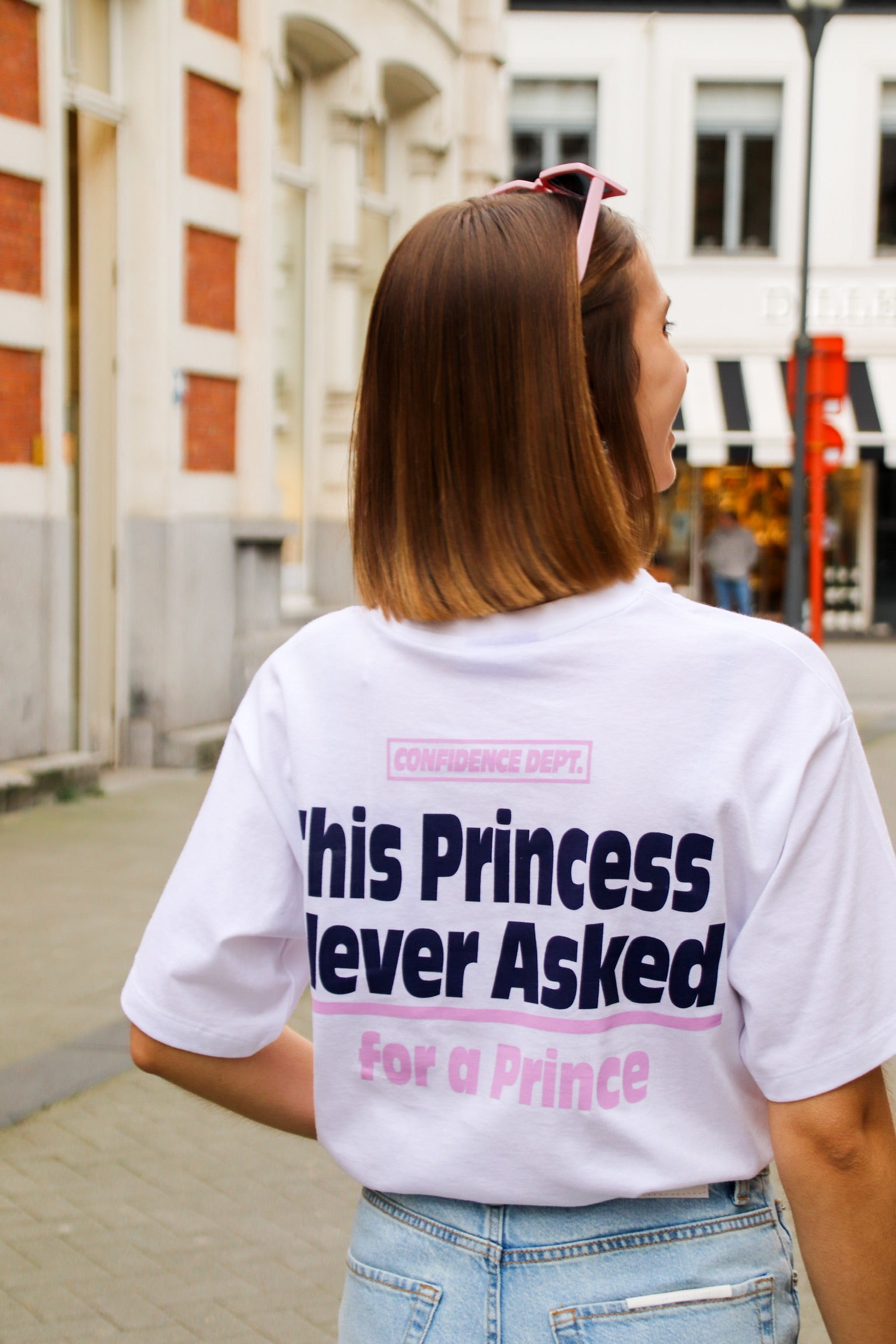 This princess never asked graphic t-shirt