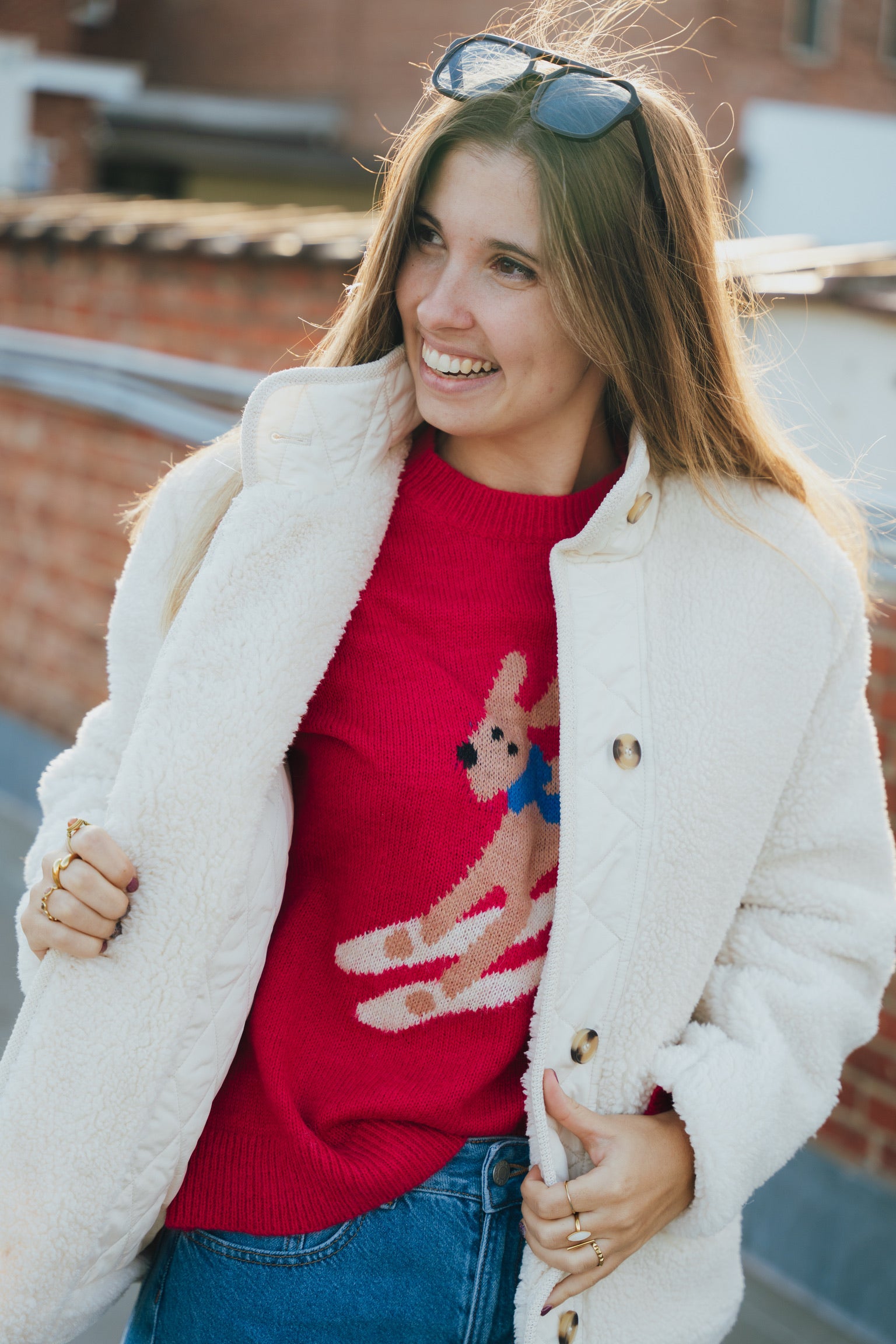 Toni teddy jacket cream