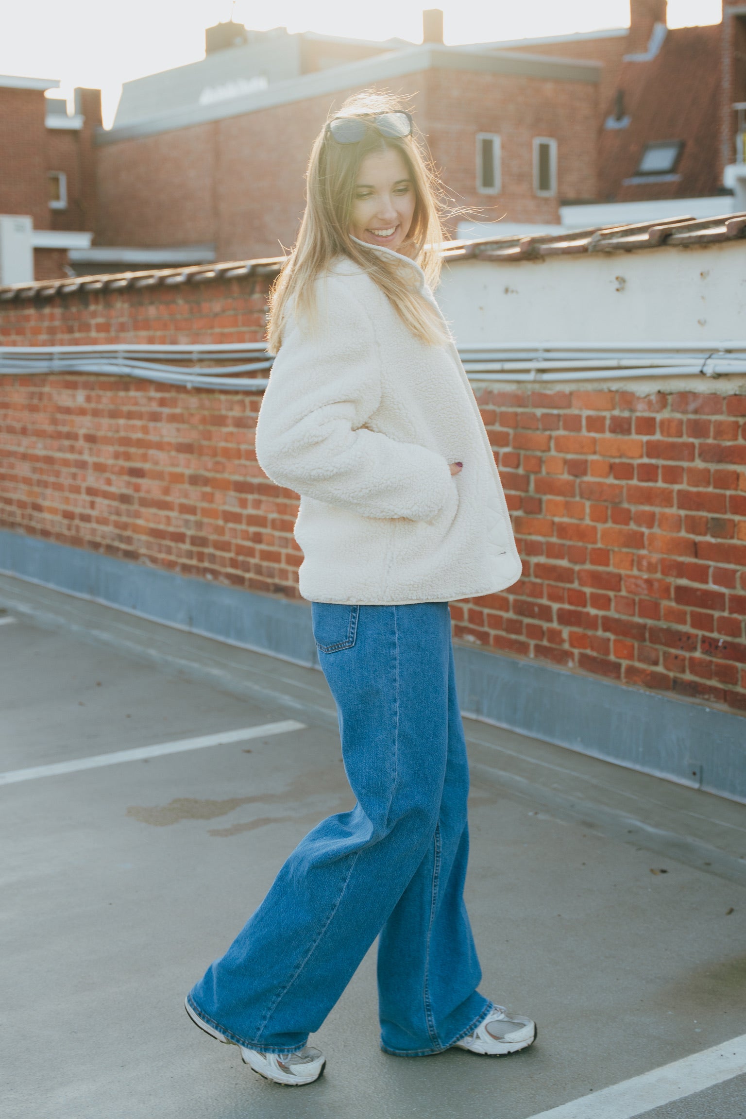 Toni teddy jacket cream