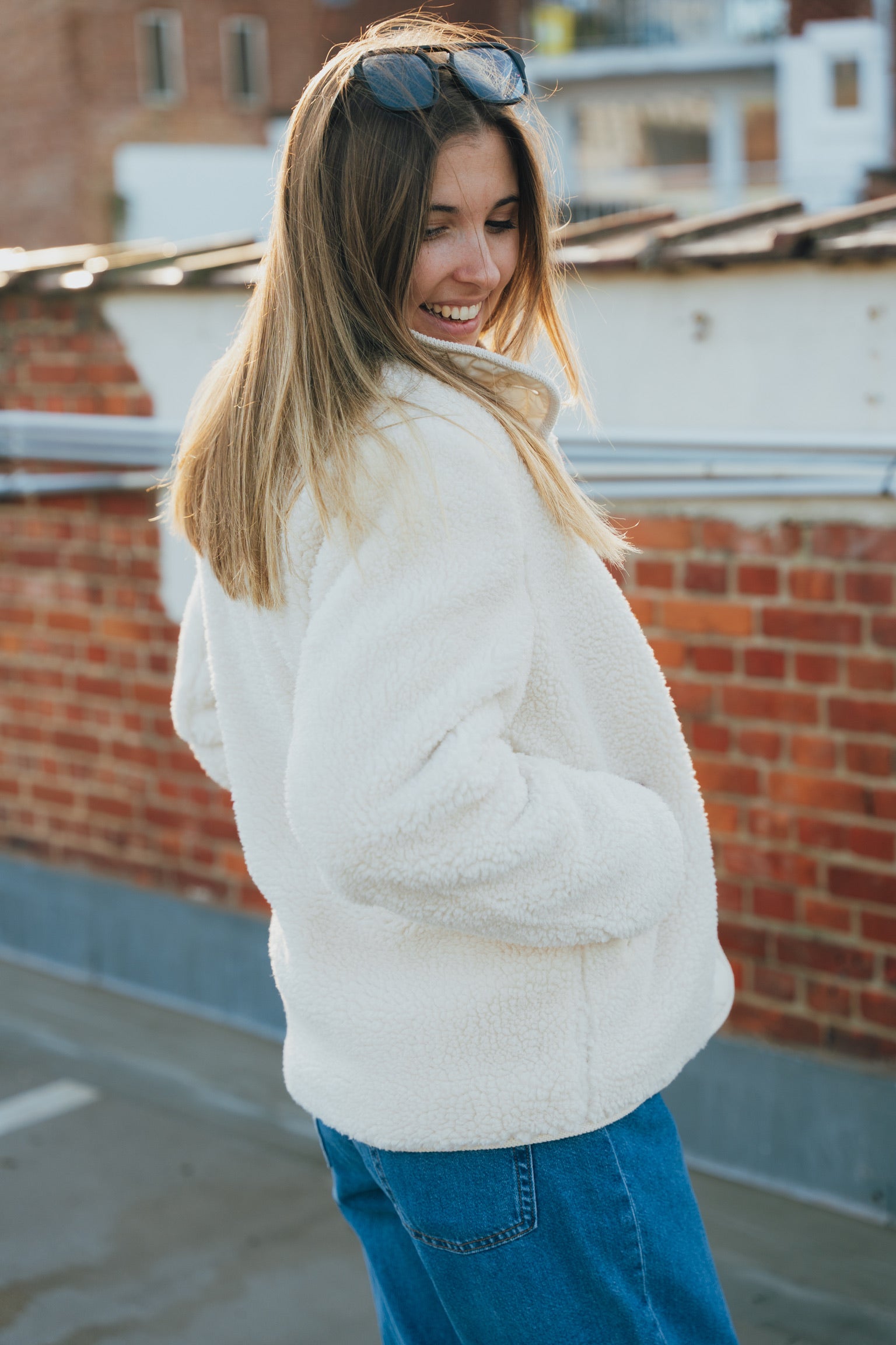 Toni teddy jacket cream