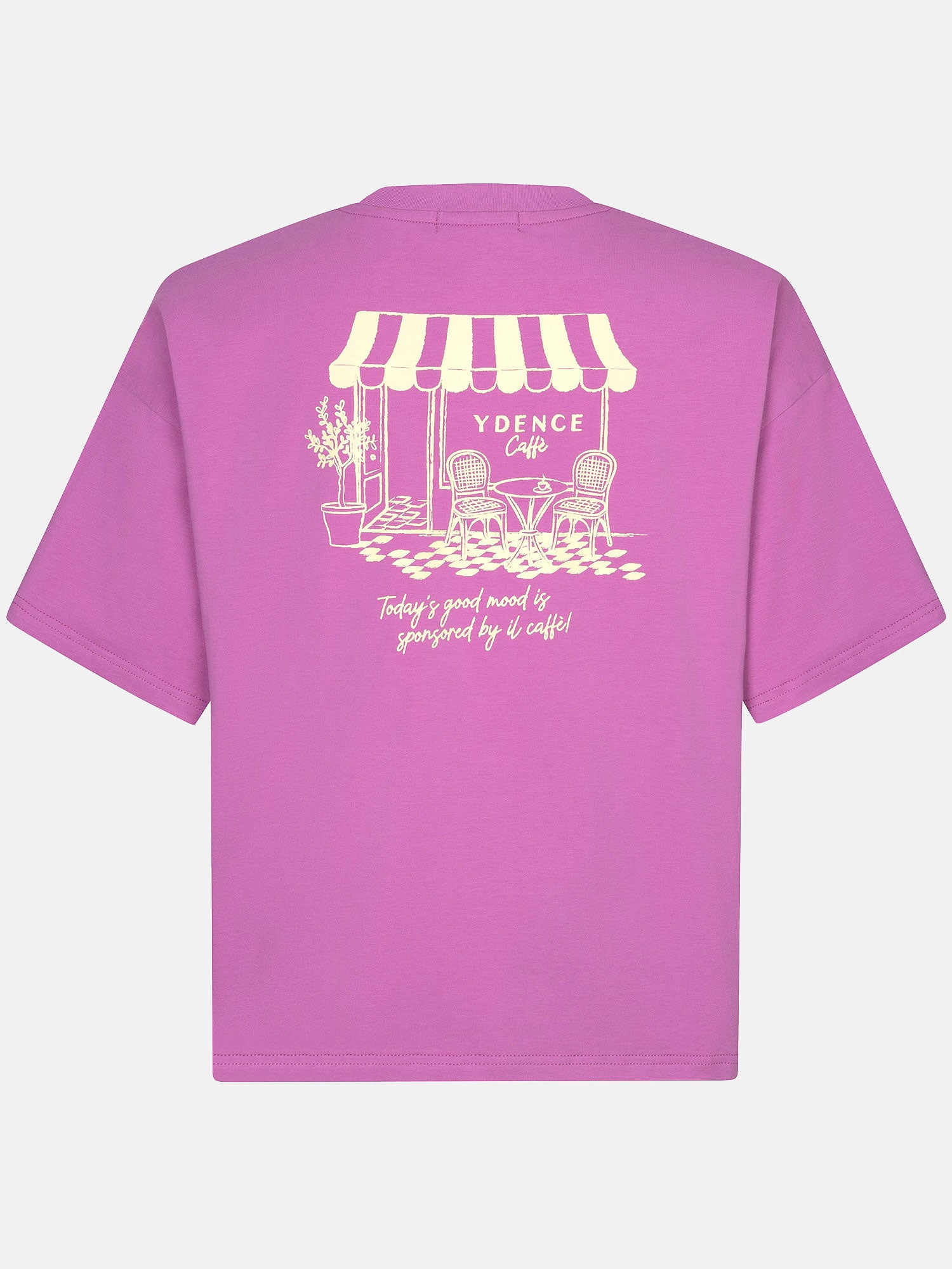 Ydence café T-shirt pink purple