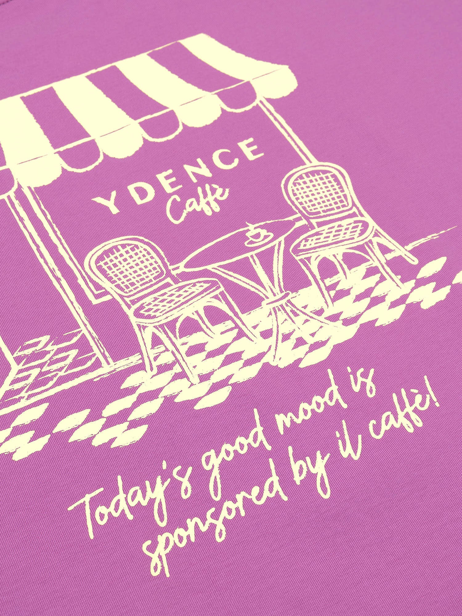 Ydence café T-shirt pink purple