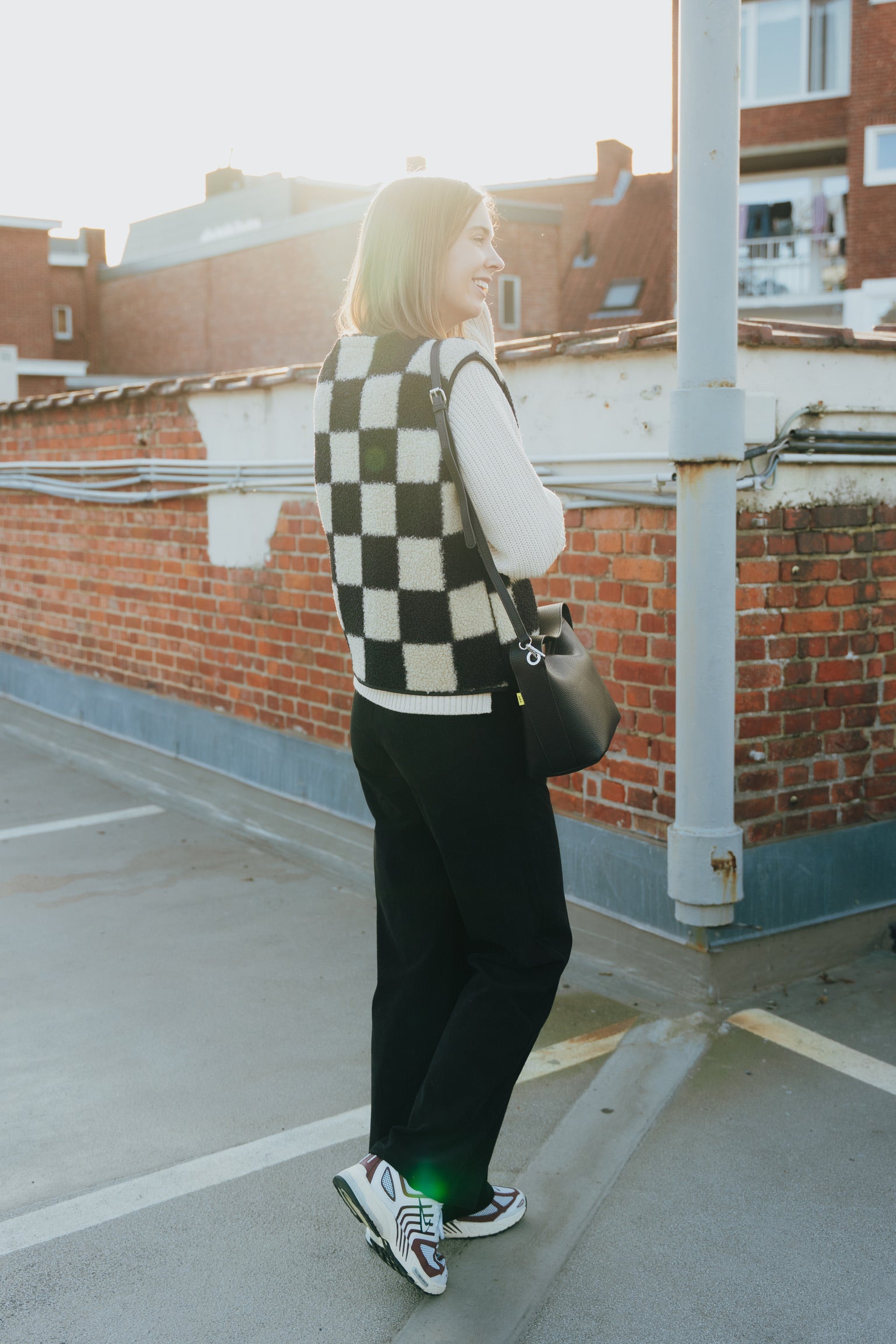 Vera teddy gilet black