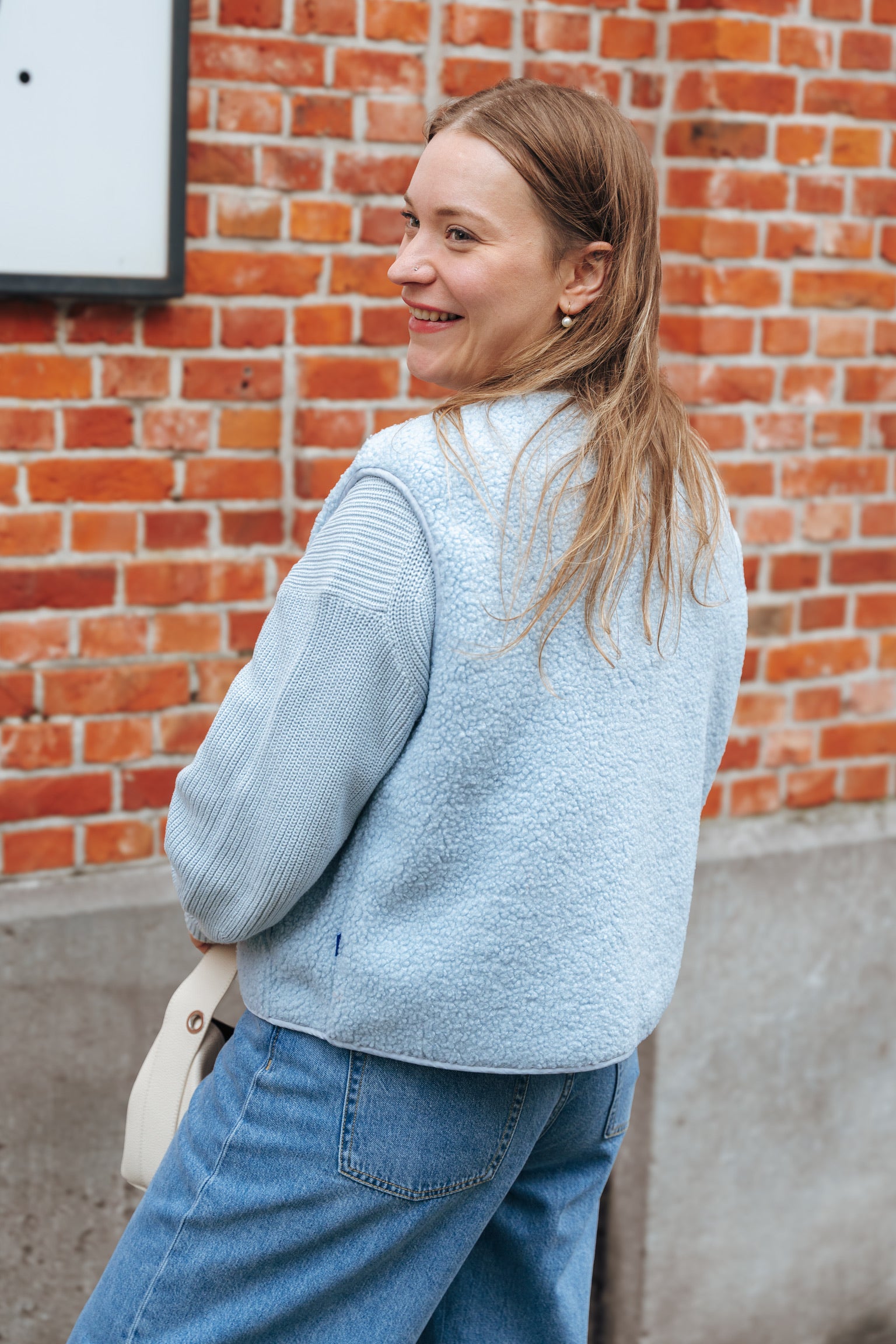 Vera teddy gilet blue