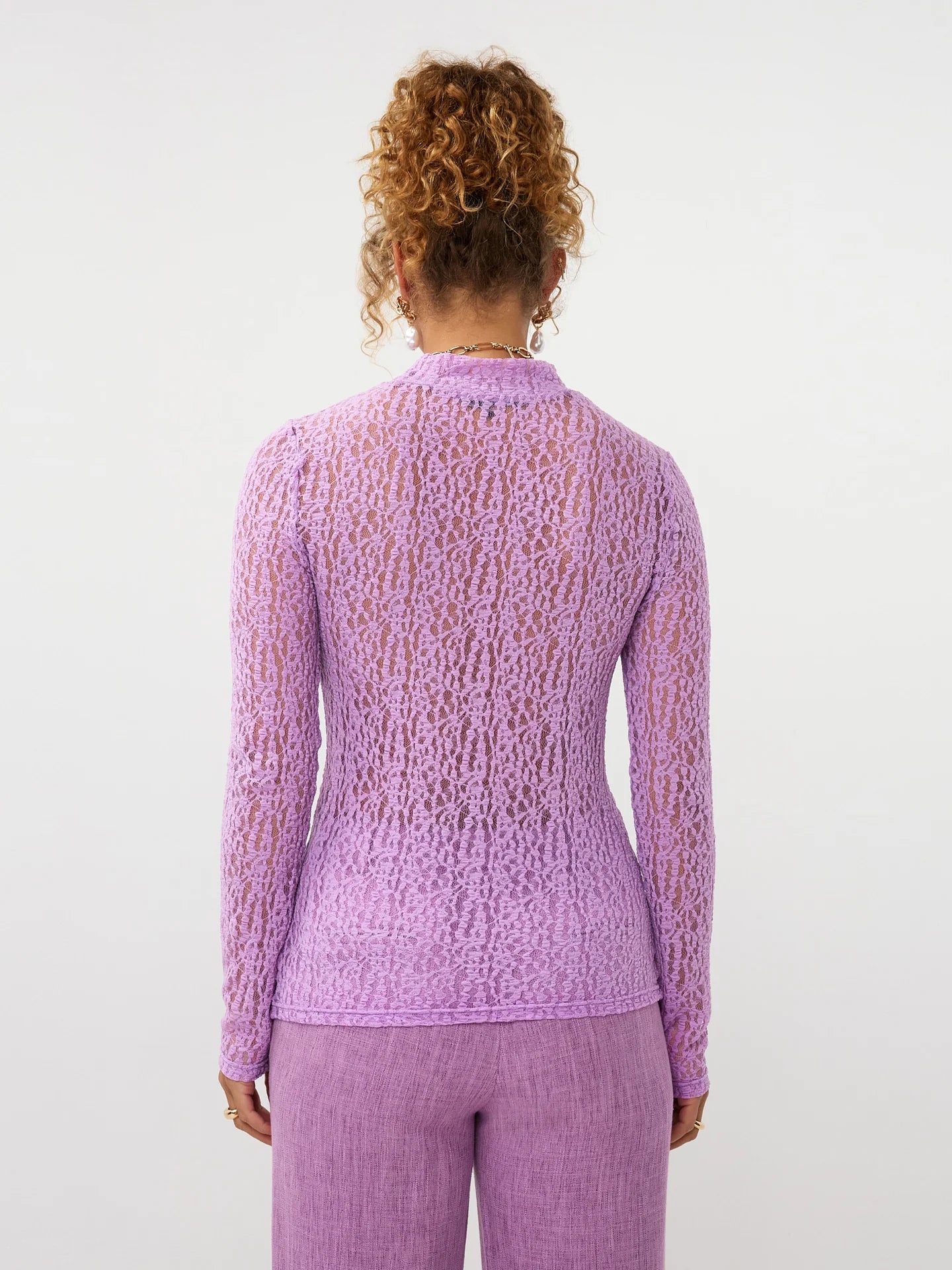 Roberta lace longsleeve violet