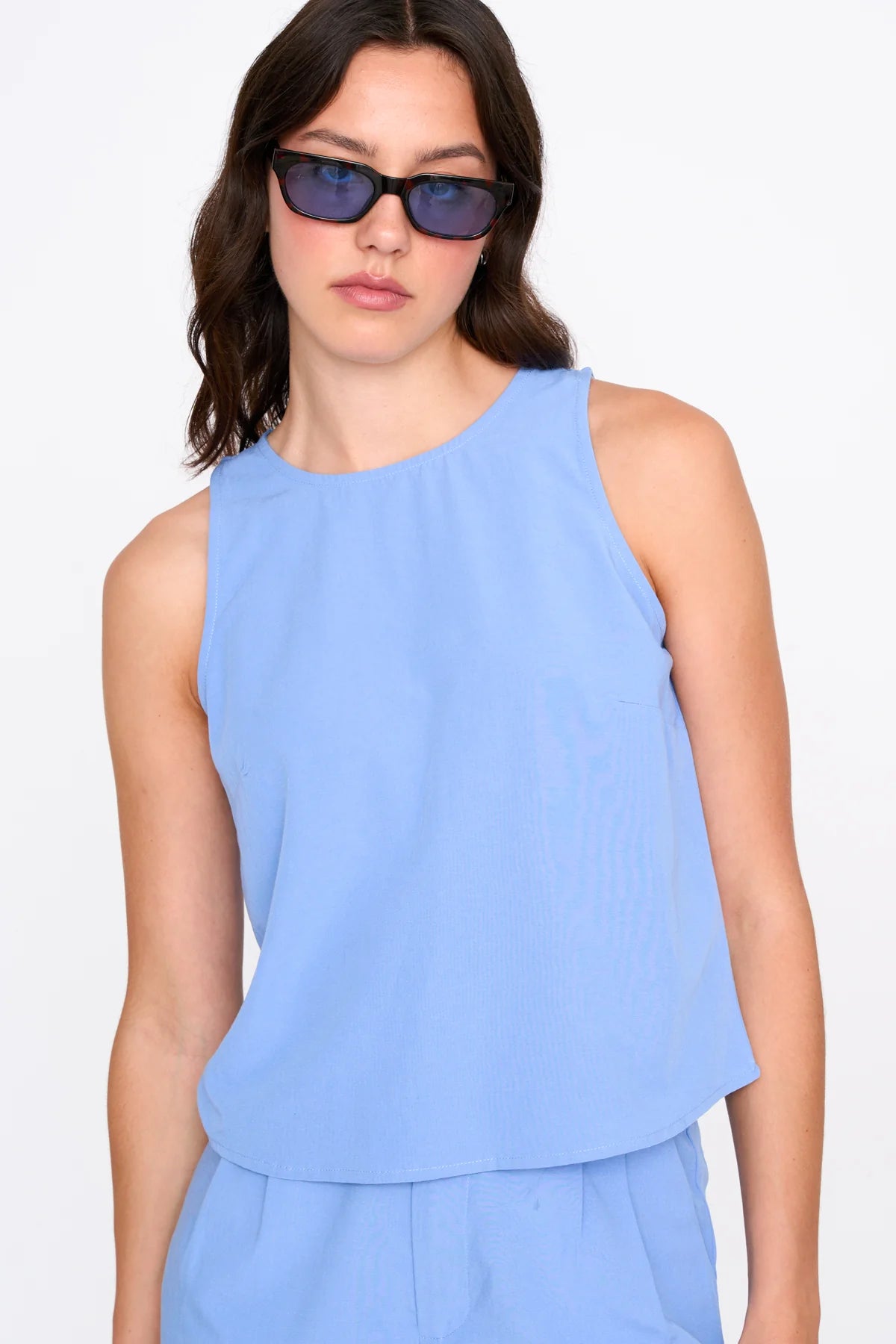 Polly top blue